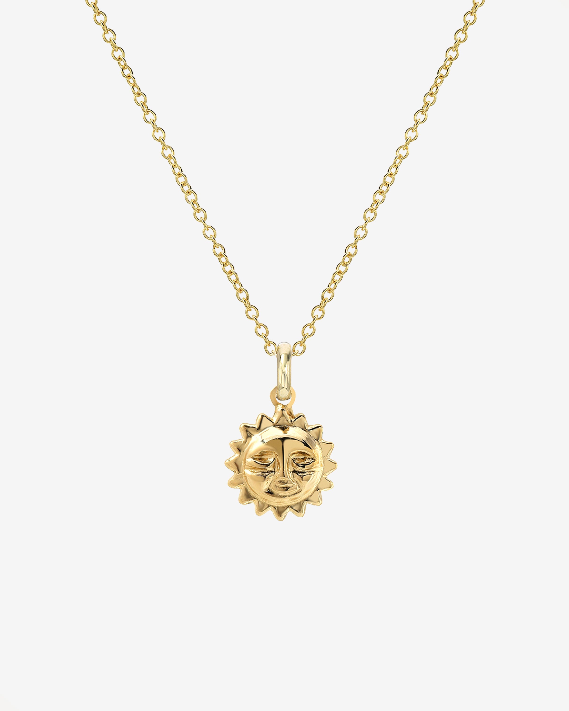 14k Gold Sun Necklace