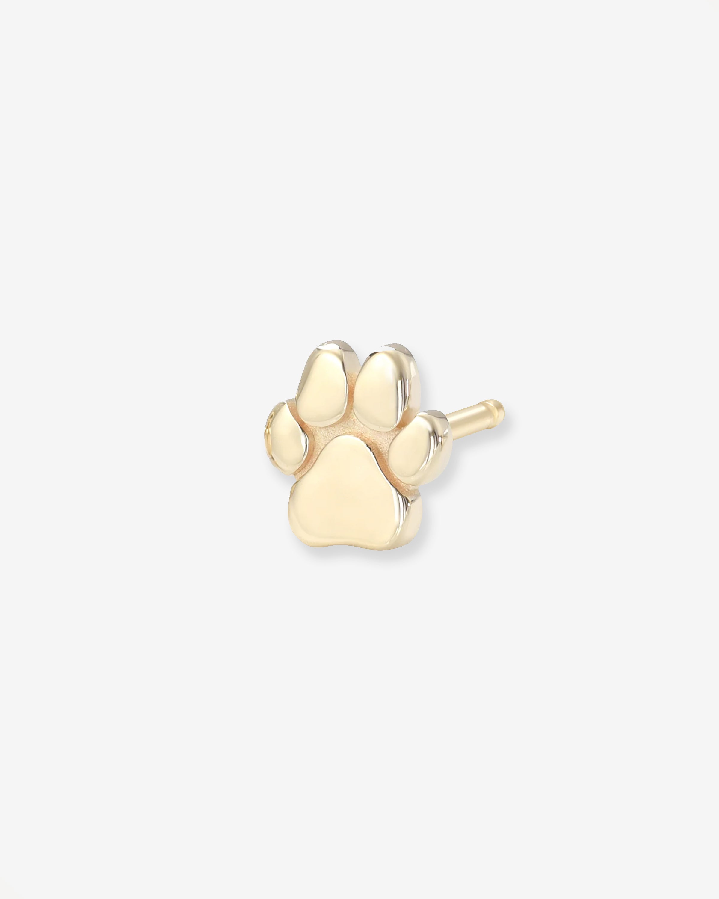 14k Gold Tiny Paw Stud Earring