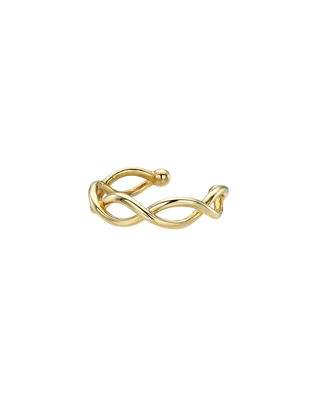 14k Gold Twist Ear Cuff