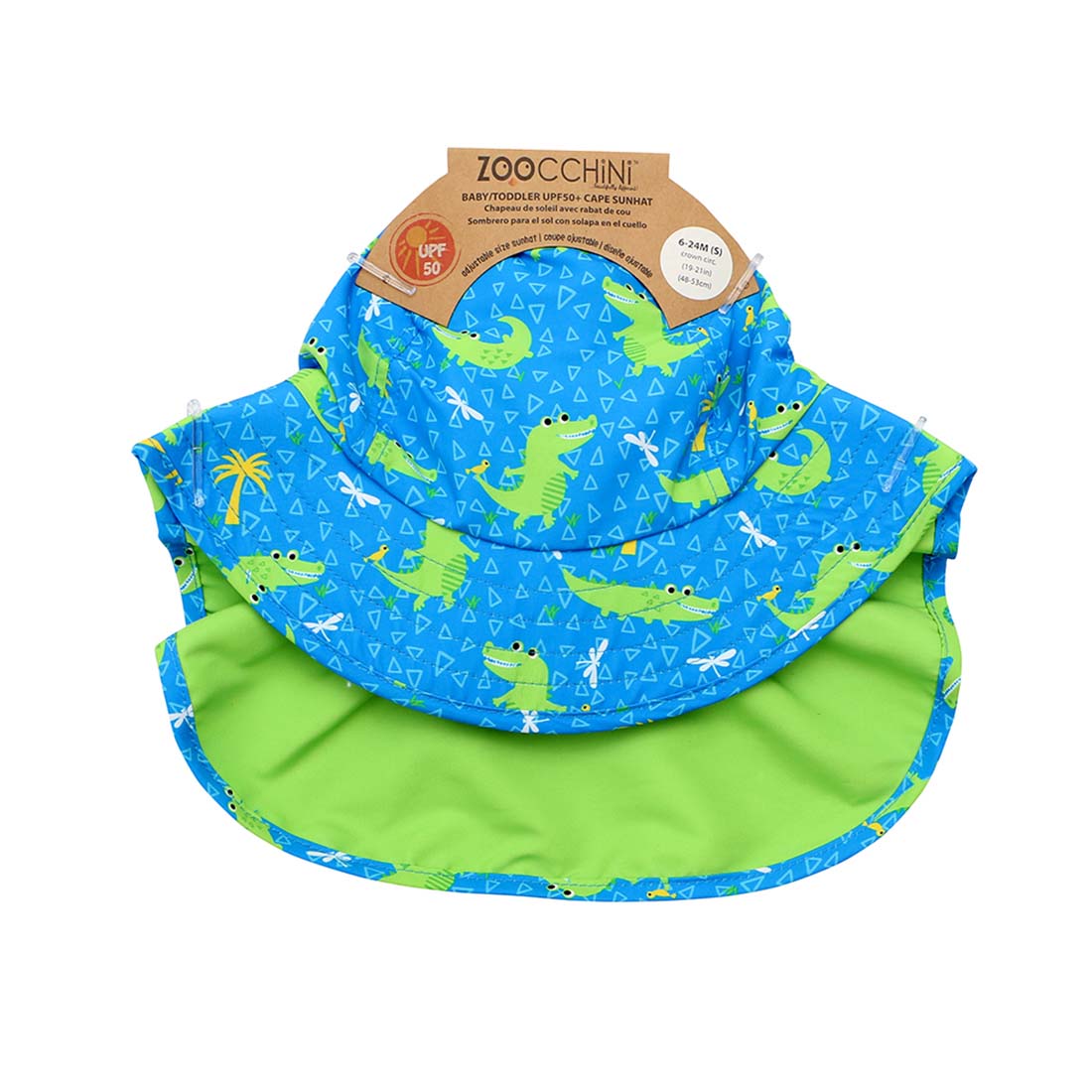 Baby/toddler Cape Sunhat - Aidan The Alligator