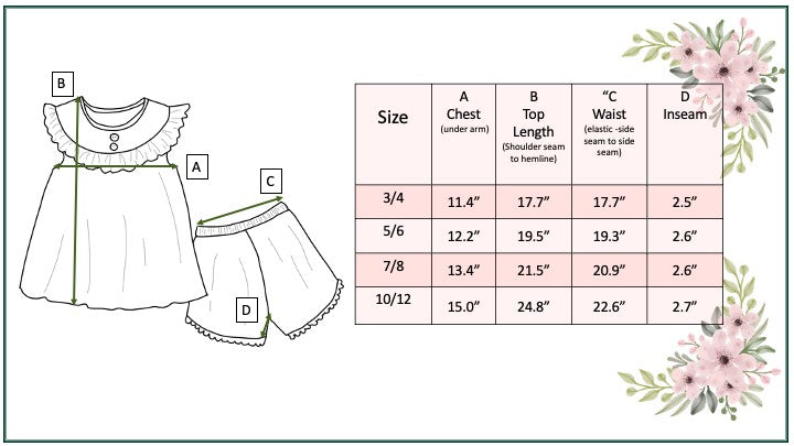 Coral Floral Jean Short Set