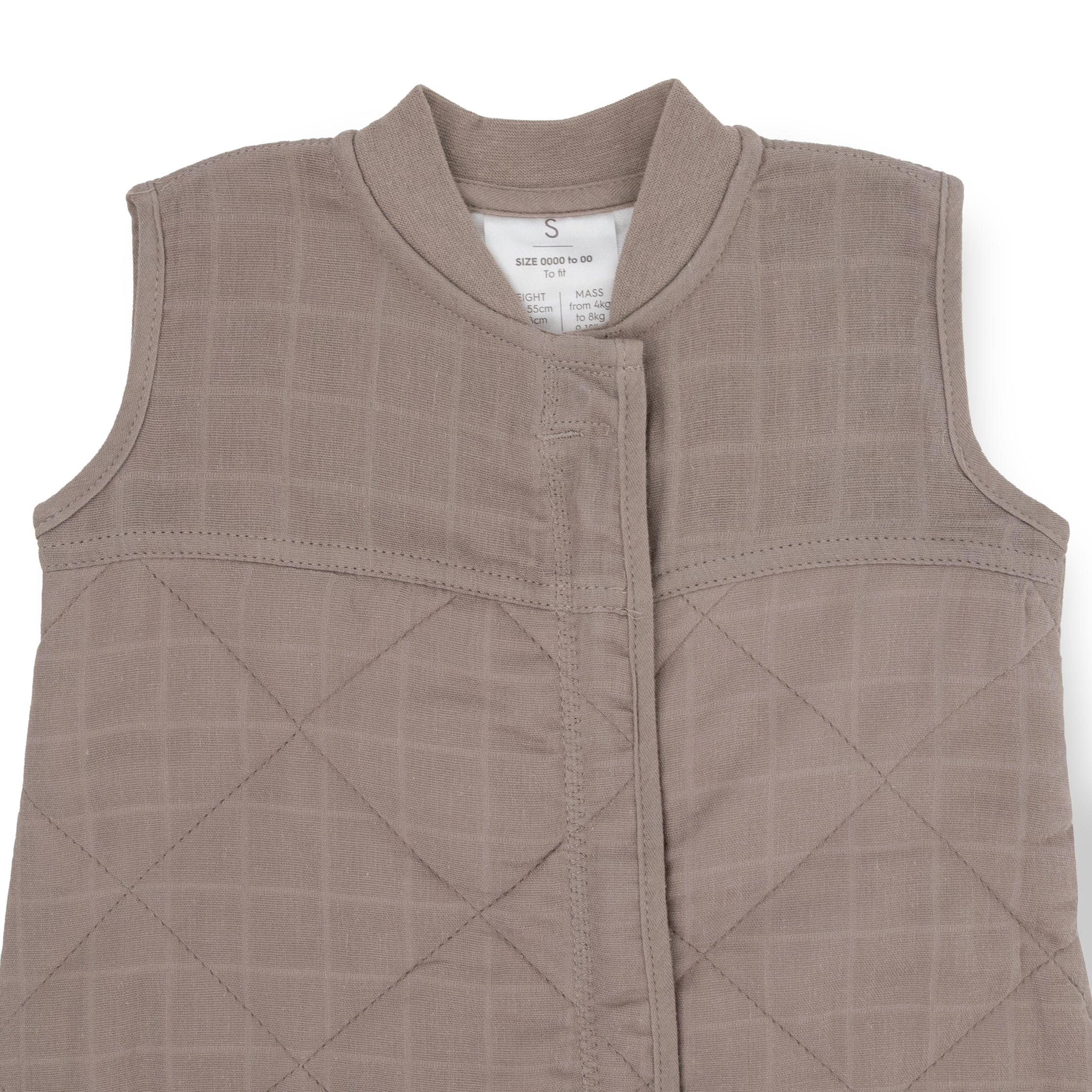 Cotton Muslin Quilted Sleep Bag - Mocha