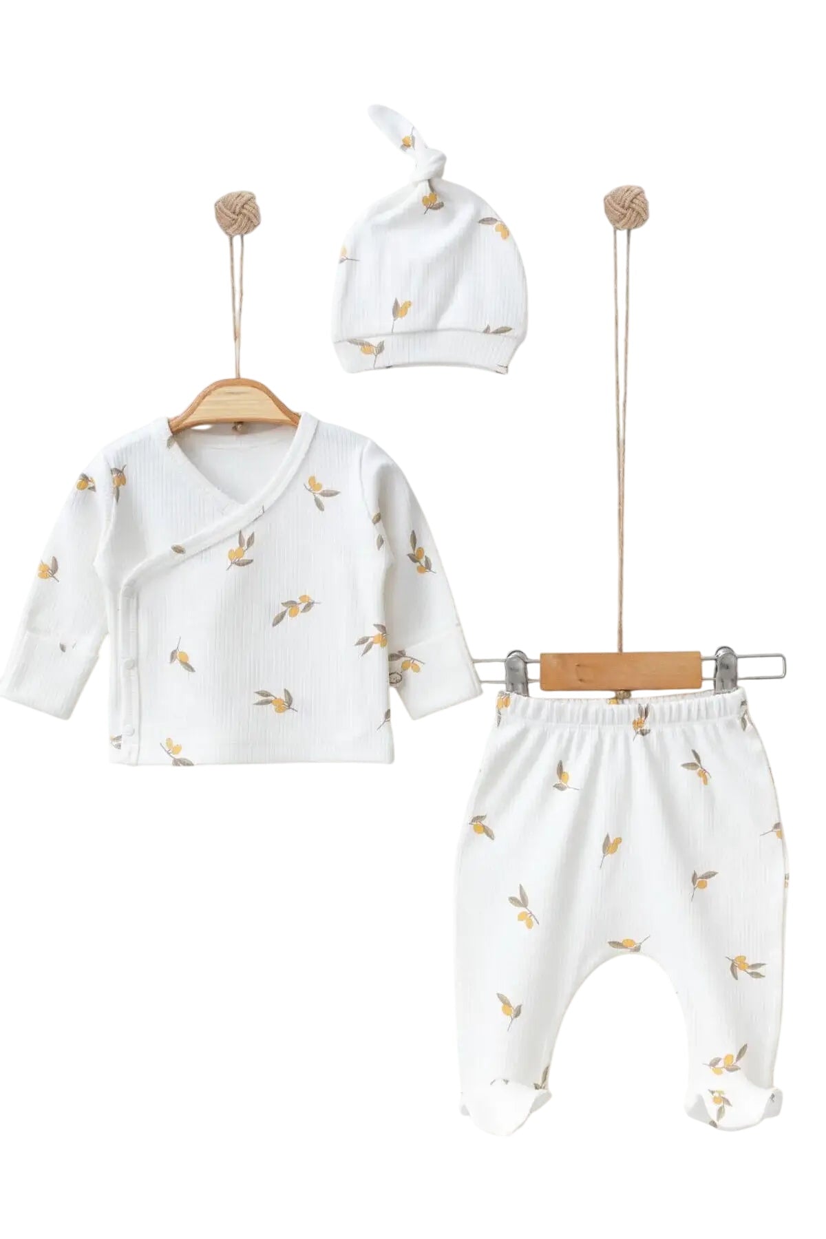 Olive Baby Clothes Set - 3 Pcs
