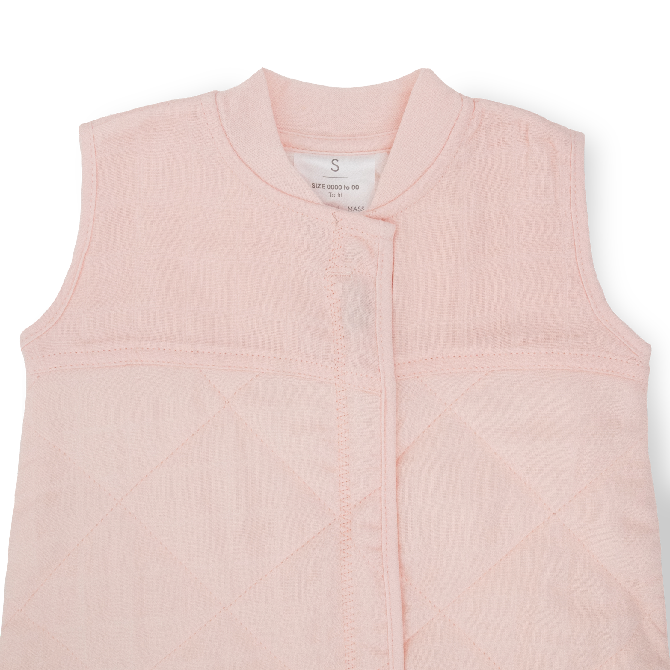 Cotton Muslin Quilted Sleep Bag - Light Pink