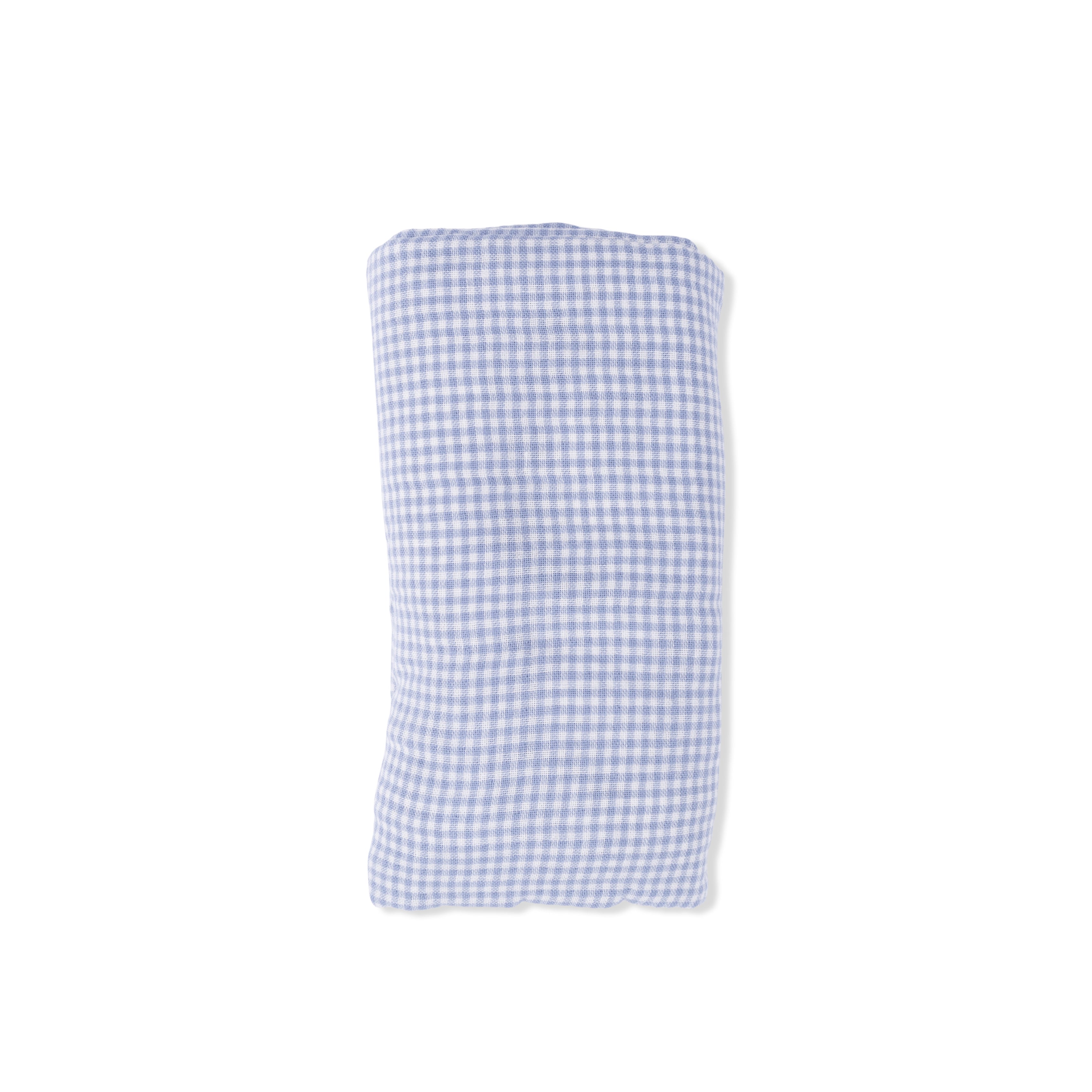 Micro Gingham Blue Blizzard - Swaddle Blanket