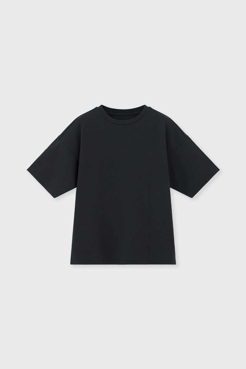 Relaxed Organic Cotton T-shirt With Sow Embroidery