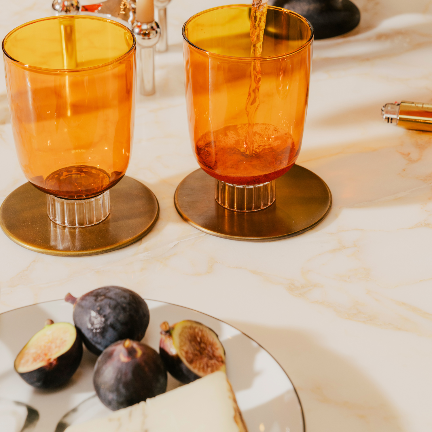 Romantic Stemless Wine Glasses