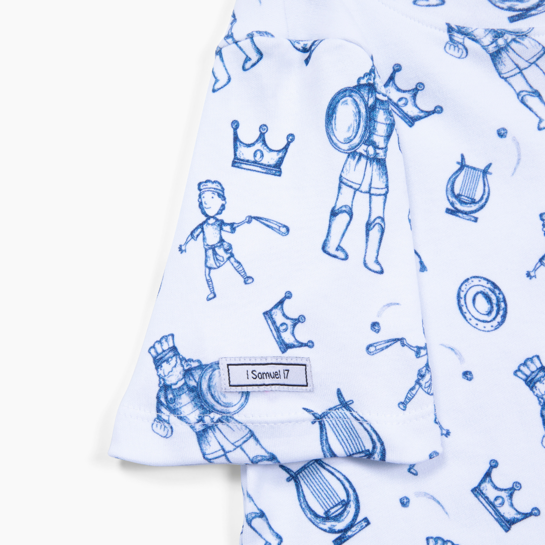 David & Goliath Blue Pj Shorts Set Cotton