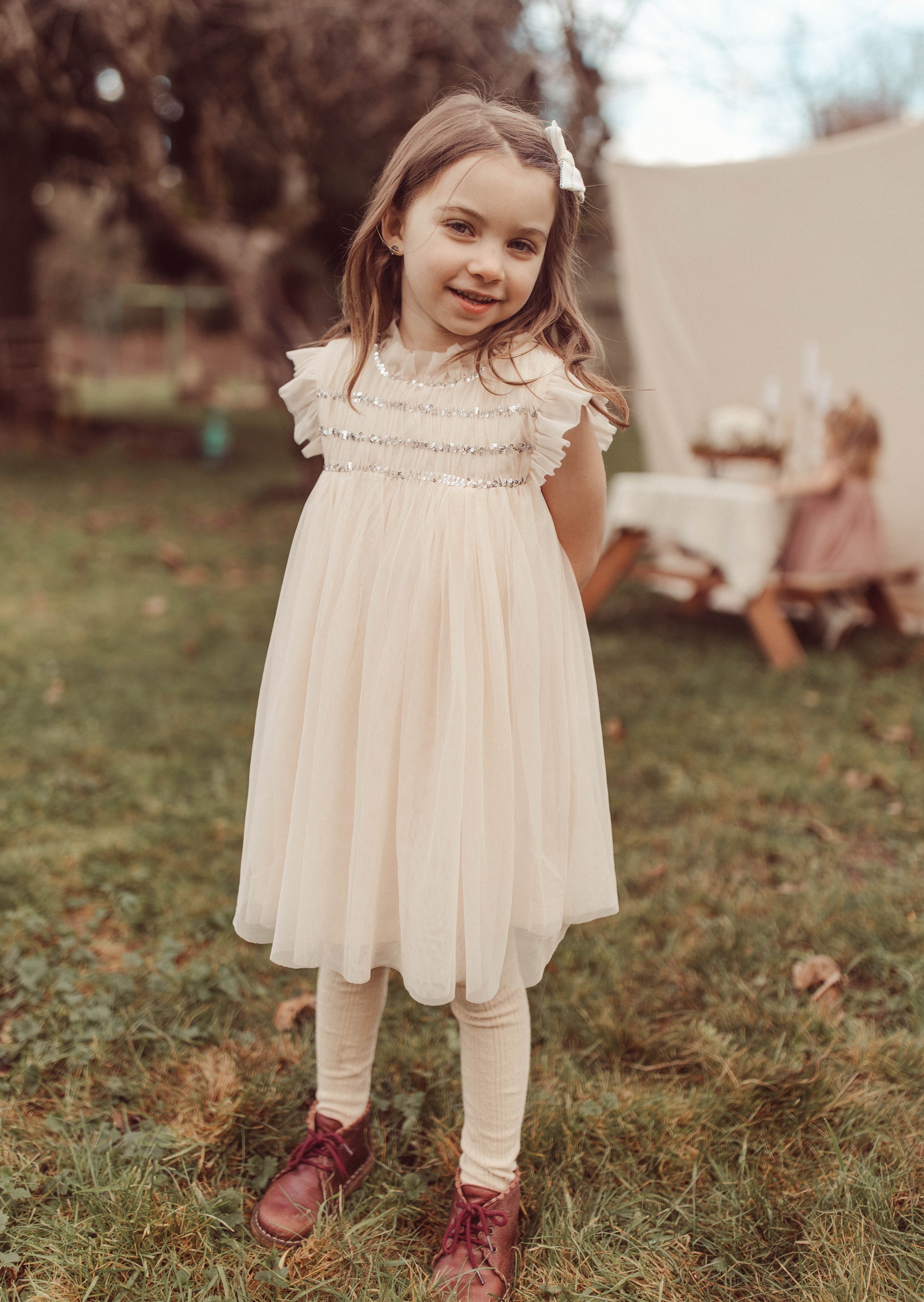 Scarlett | Cotton Tulle Dress | Vintage Cream