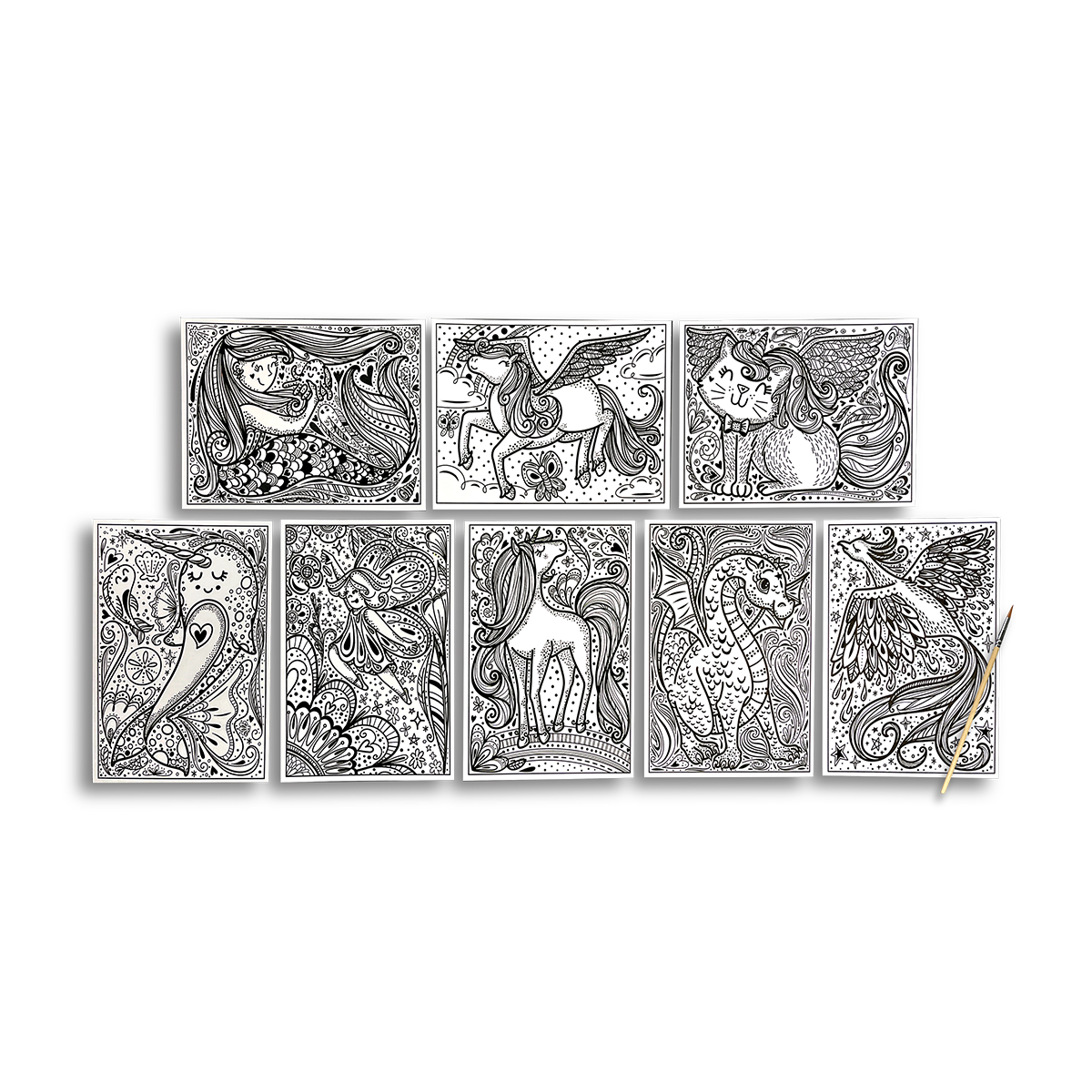 Hidden Colors Magic Paint Sheets - Magic Friends by OOLY