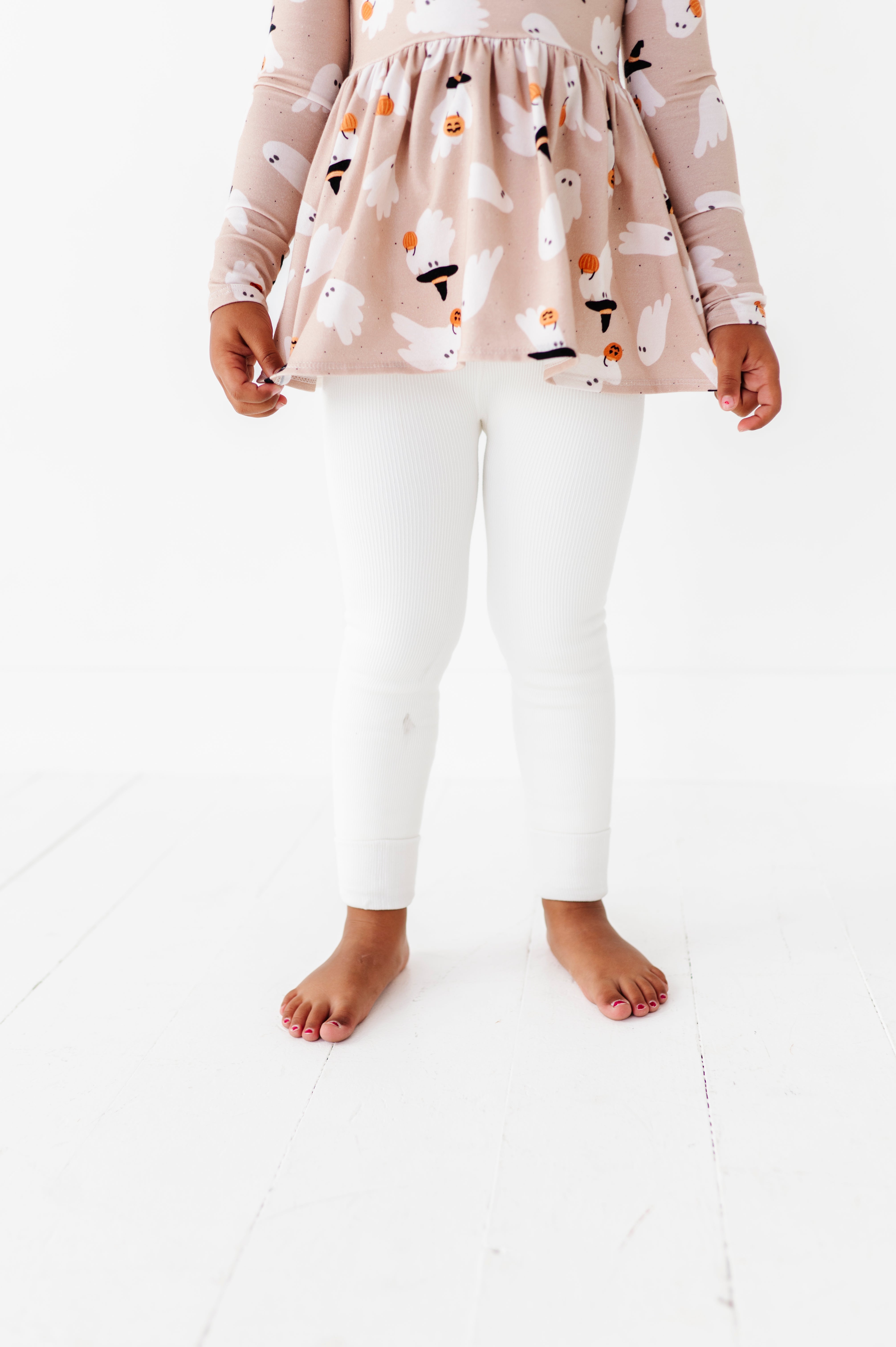 White | Plush Lined Tights