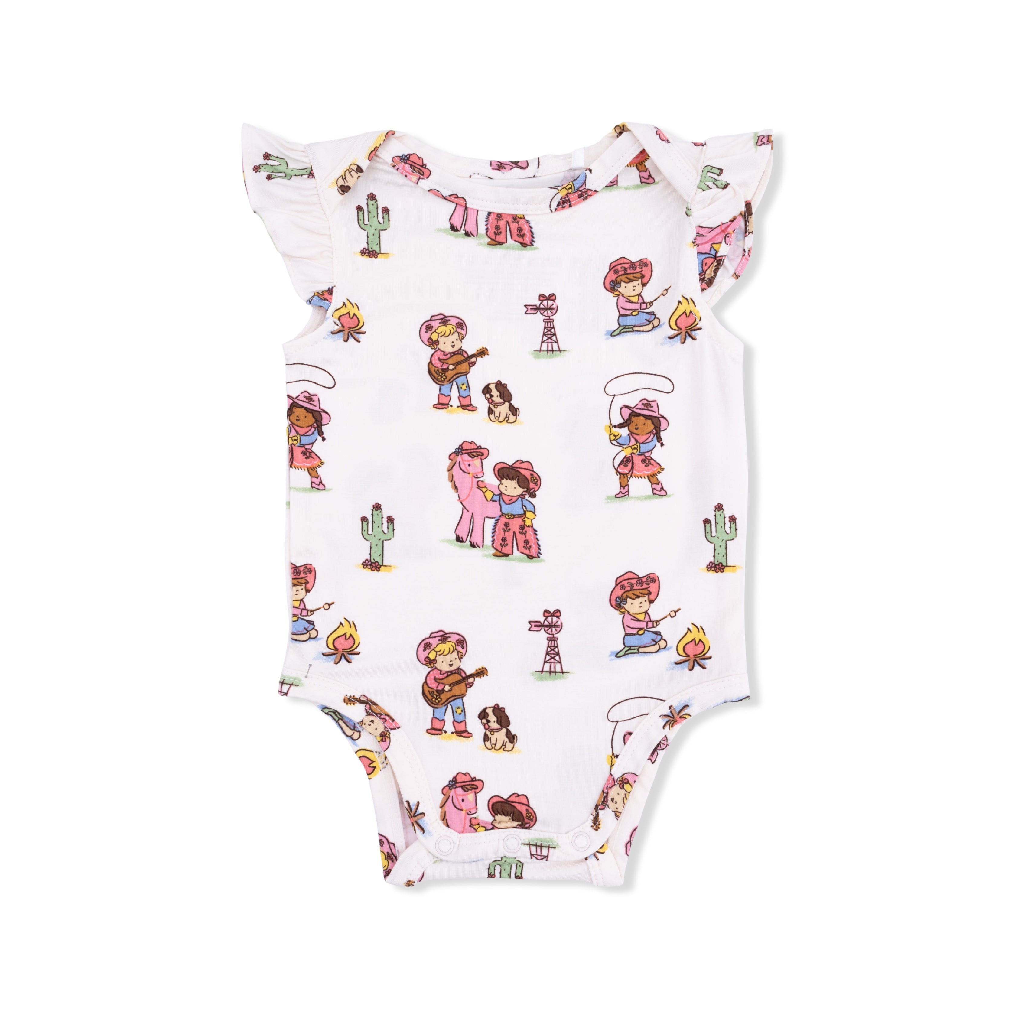 Vintage Cowgirls - Ruffle Sleeve Bodysuit