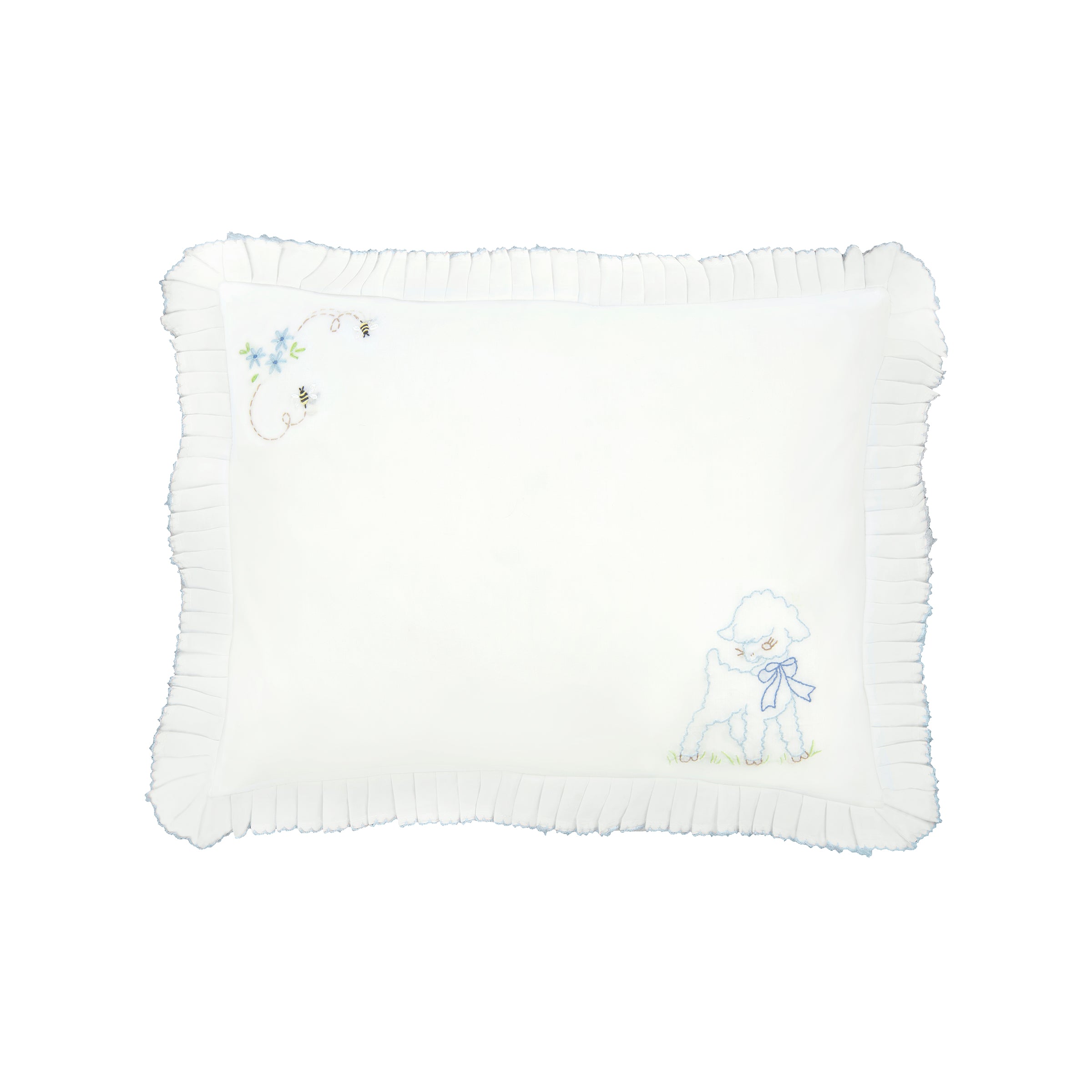 Baby Lamb & Bee Cotton Pillow Sham