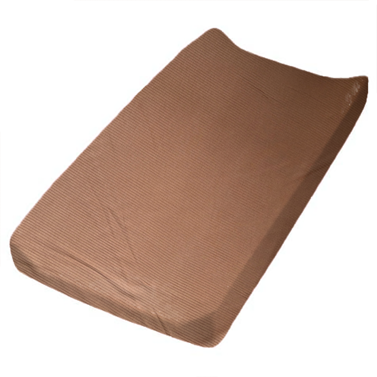 Brown Ribbed Changing Pad Cover