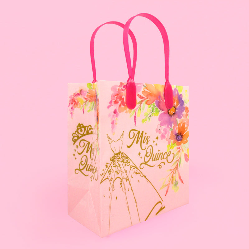 Quicenera Party Favor Bags Treat Bags - Set Of 6 Or 12