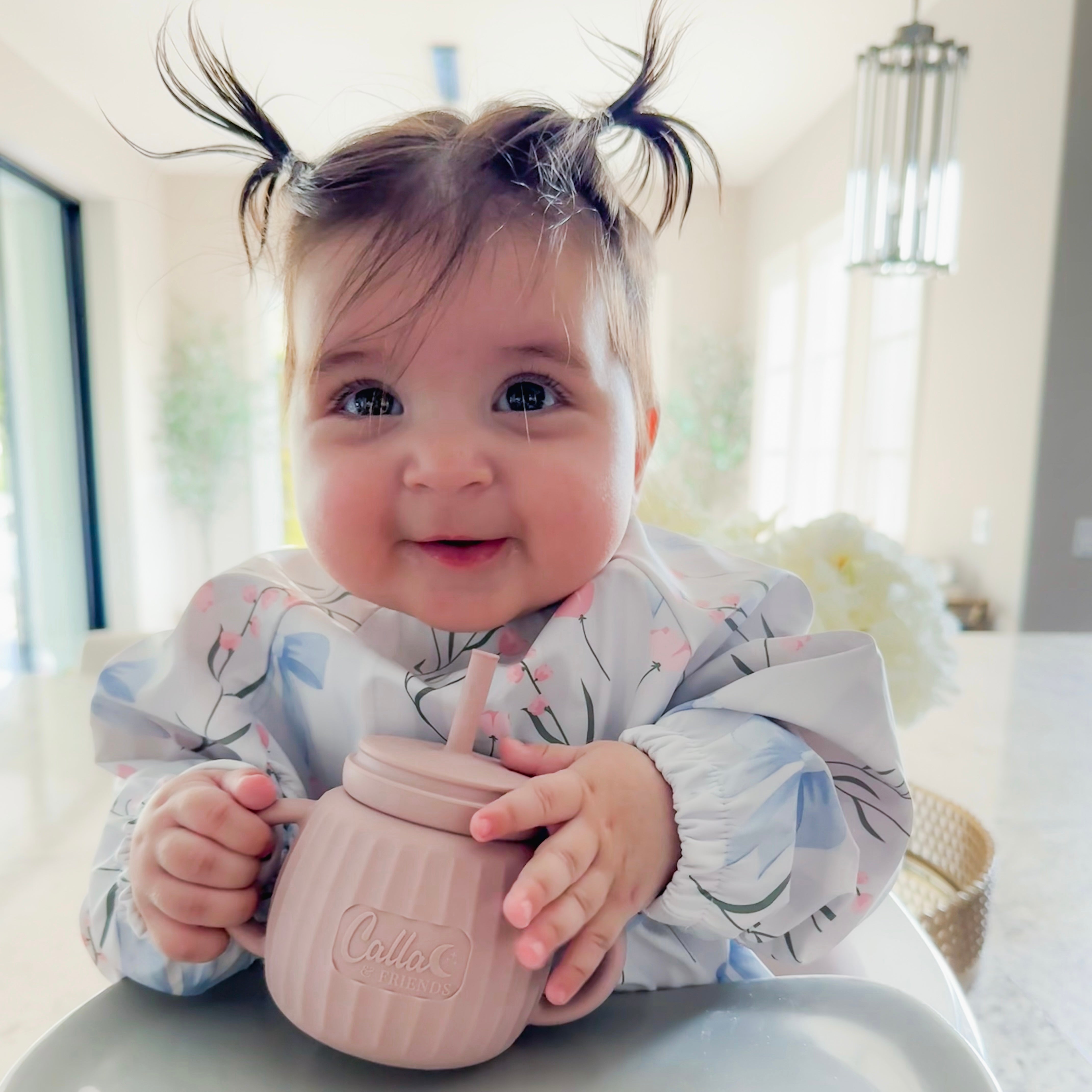 The Grayson Long Sleeve Bib - Fancy Floral