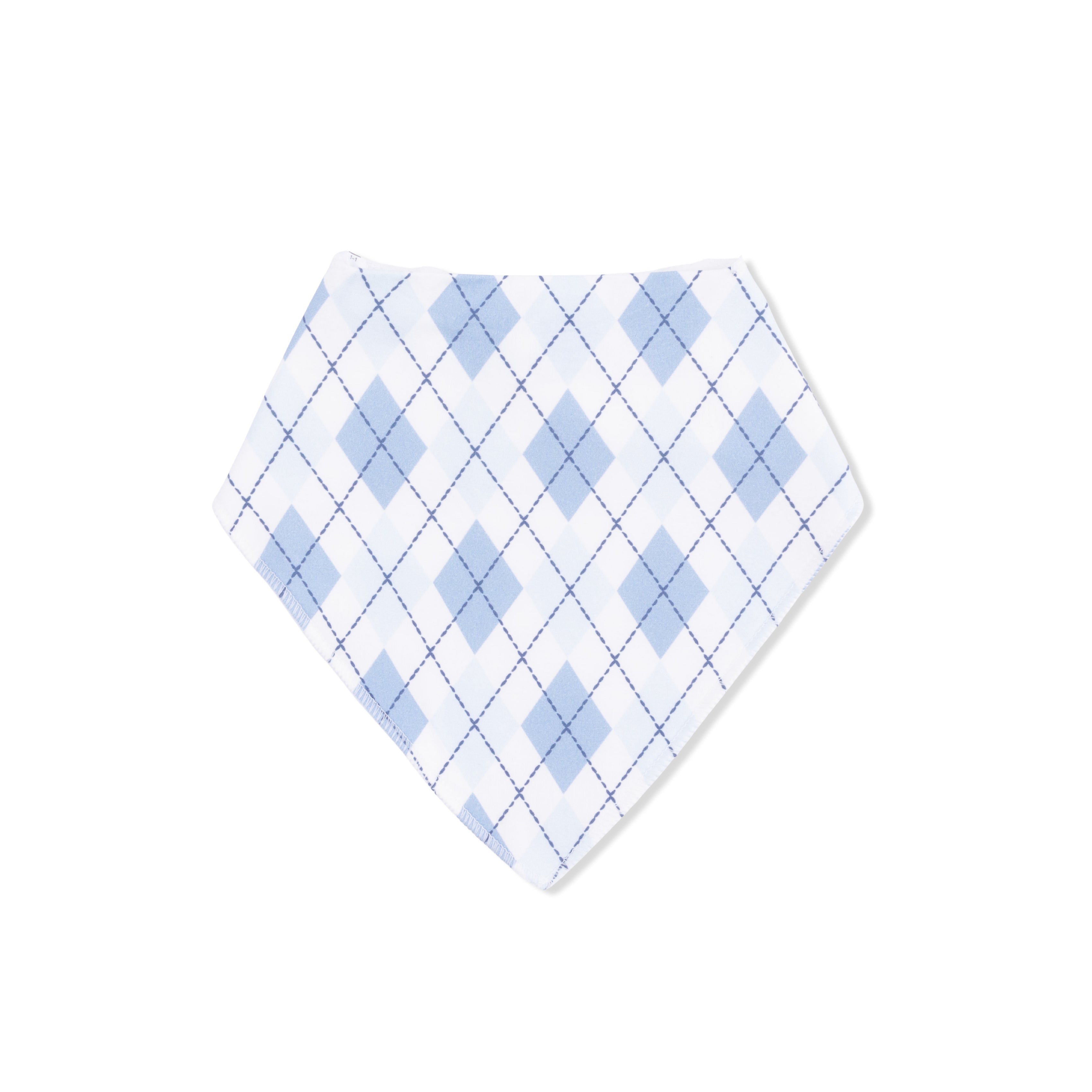 Blue Argyle - Bandana Bib