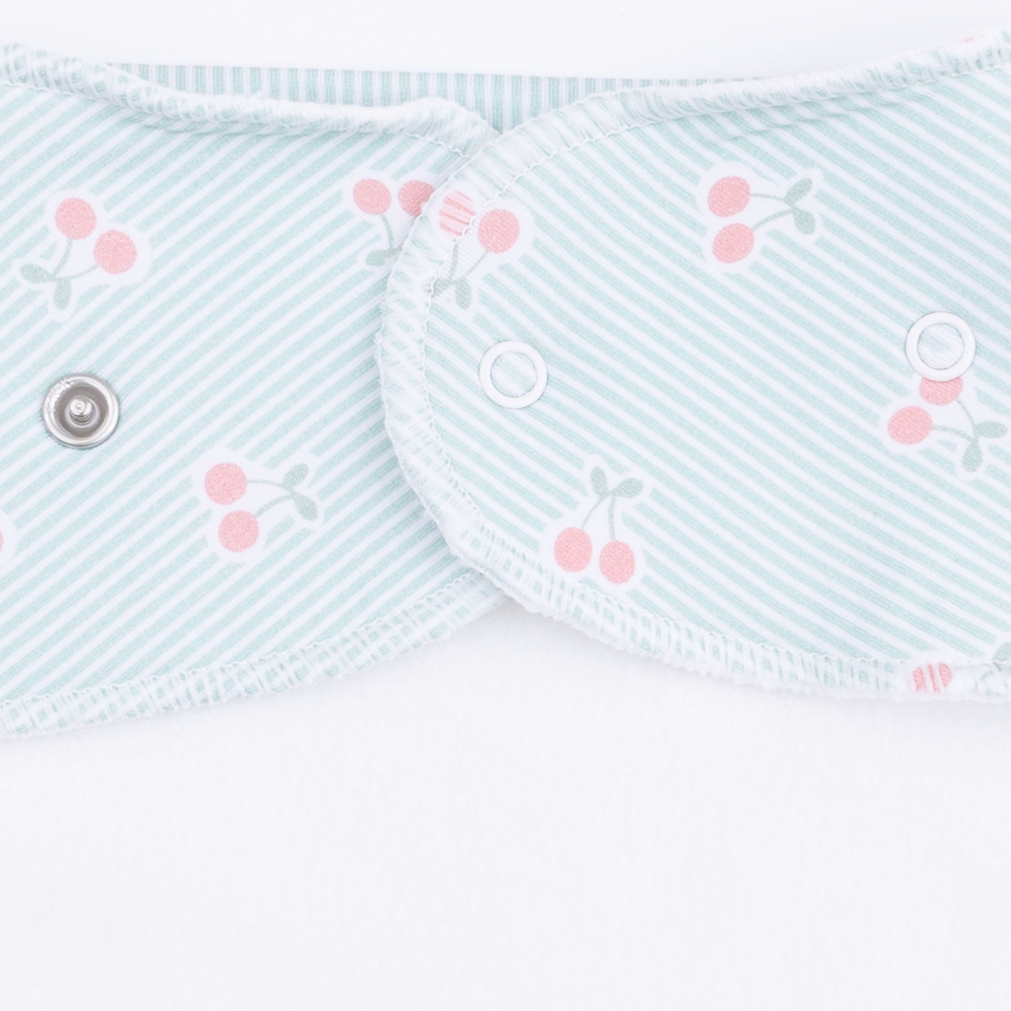 Tiny Cherry Stripe - Bandana Bib