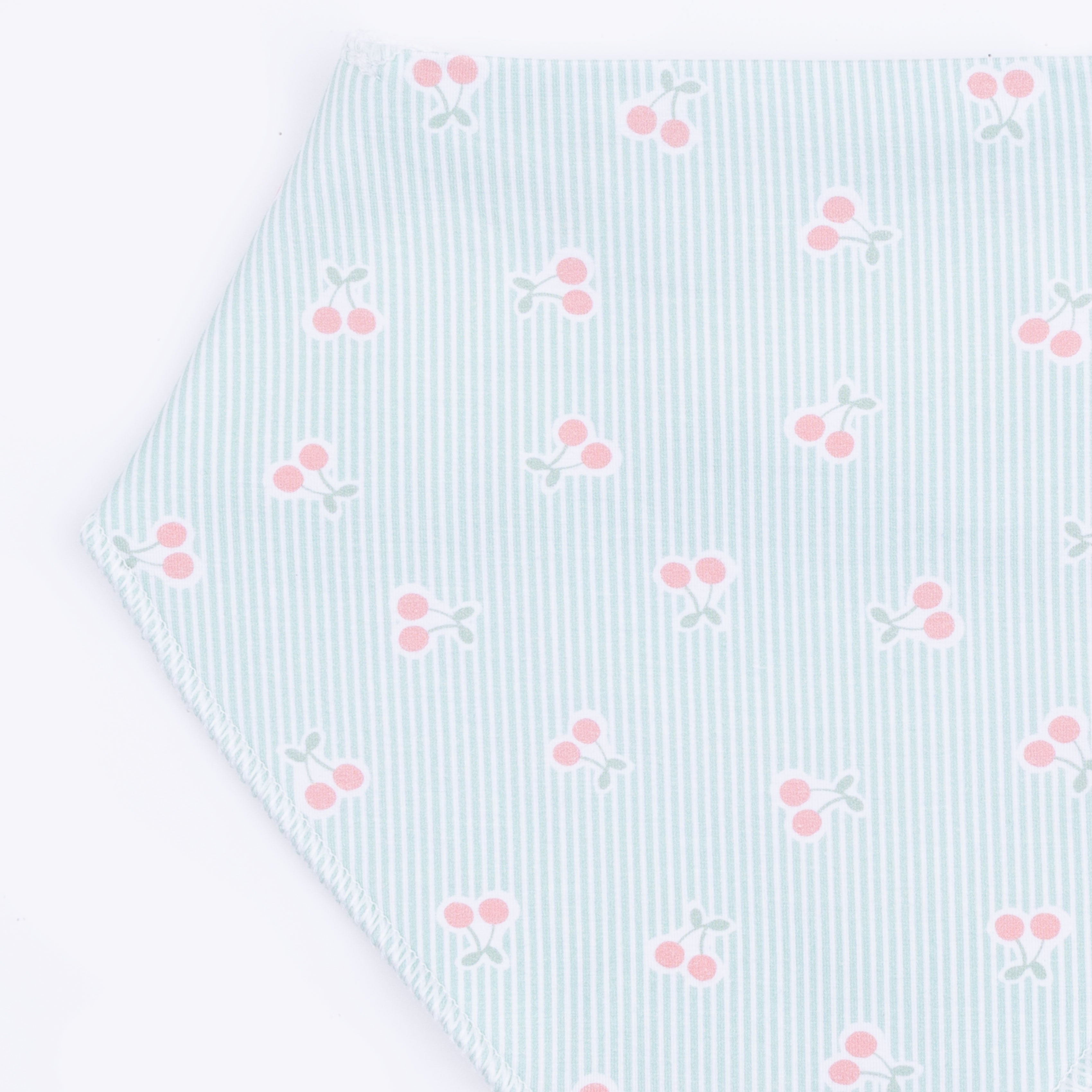 Tiny Cherry Stripe - Bandana Bib