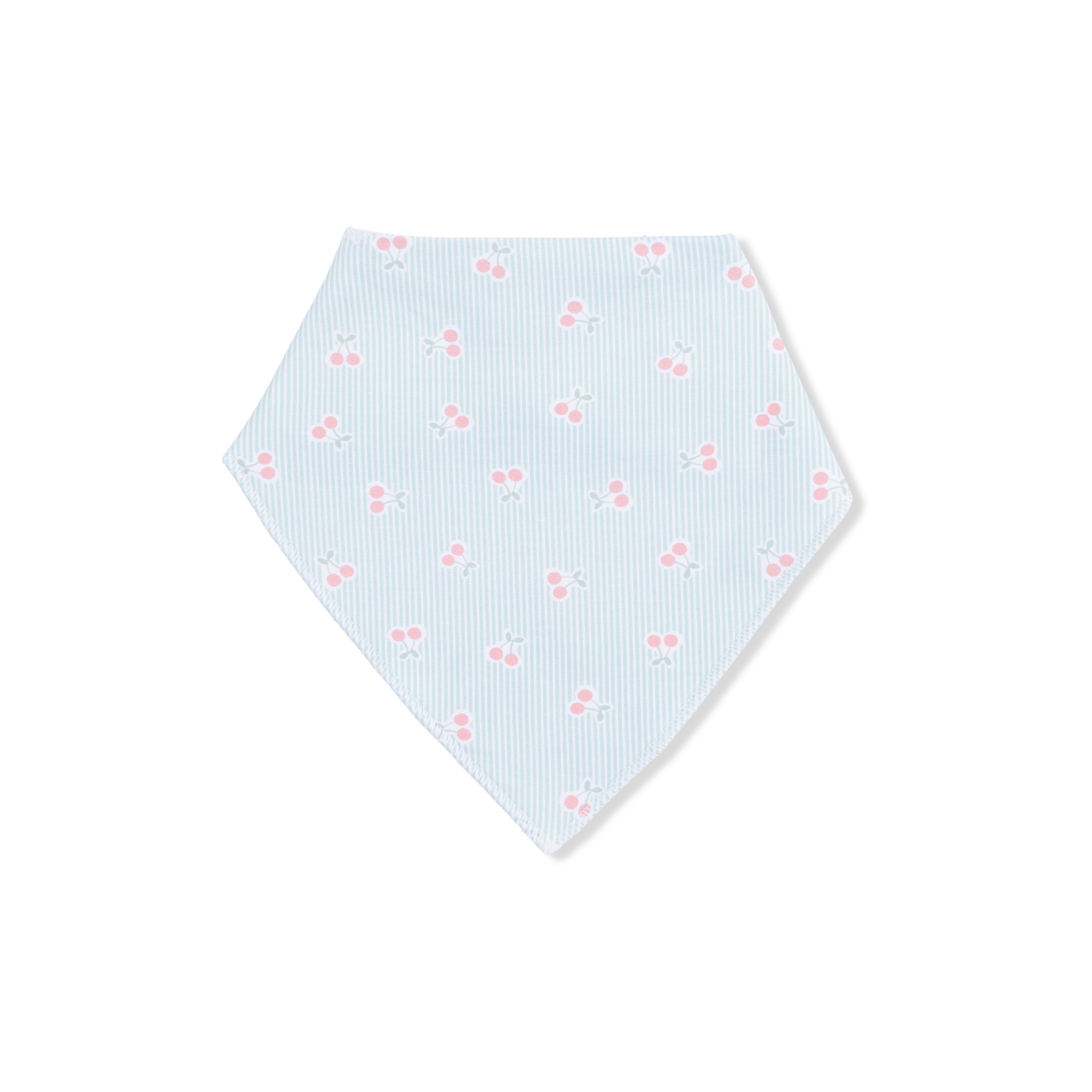 Tiny Cherry Stripe - Bandana Bib