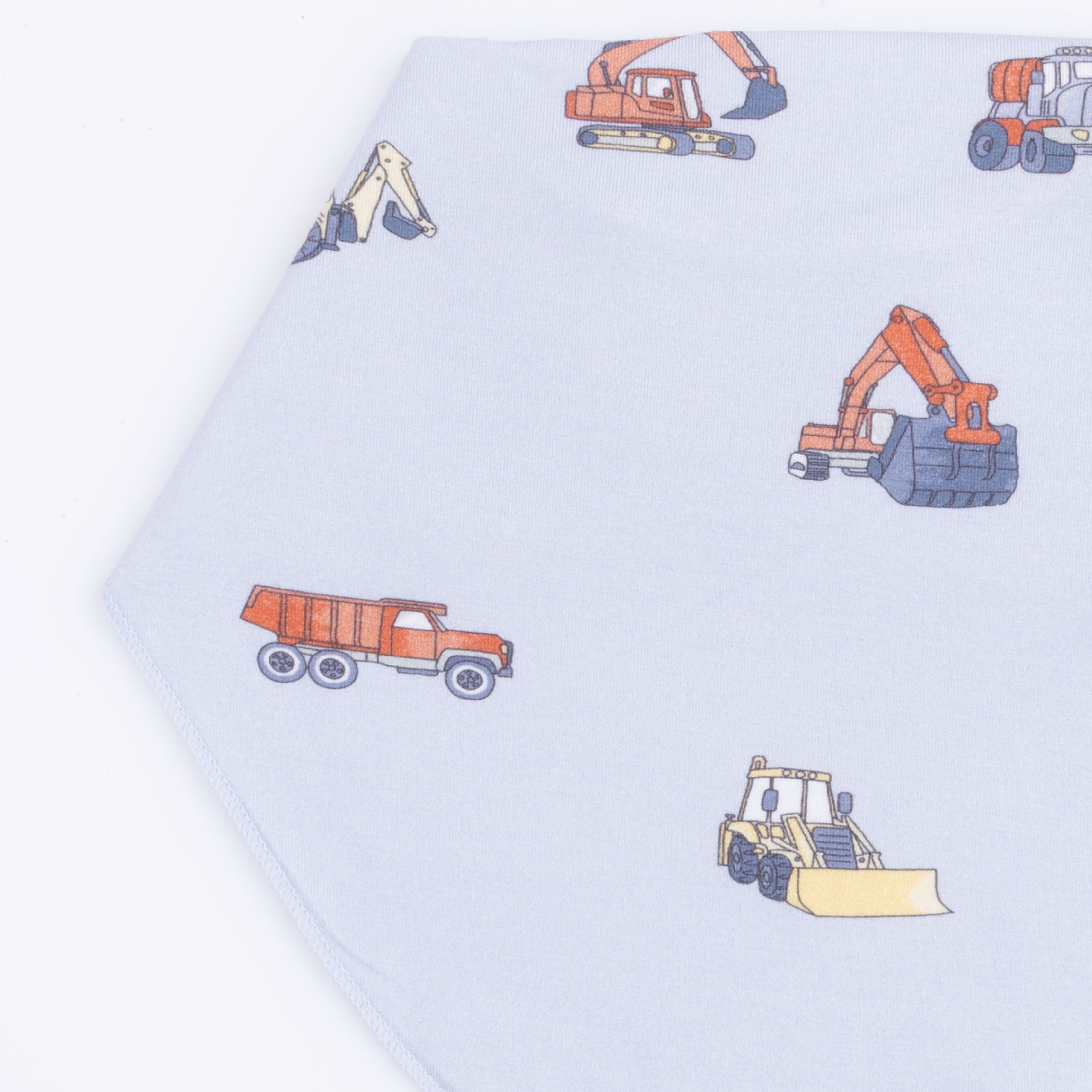 Construction Vehicles - Convertible Romper & Bandana Bib Set