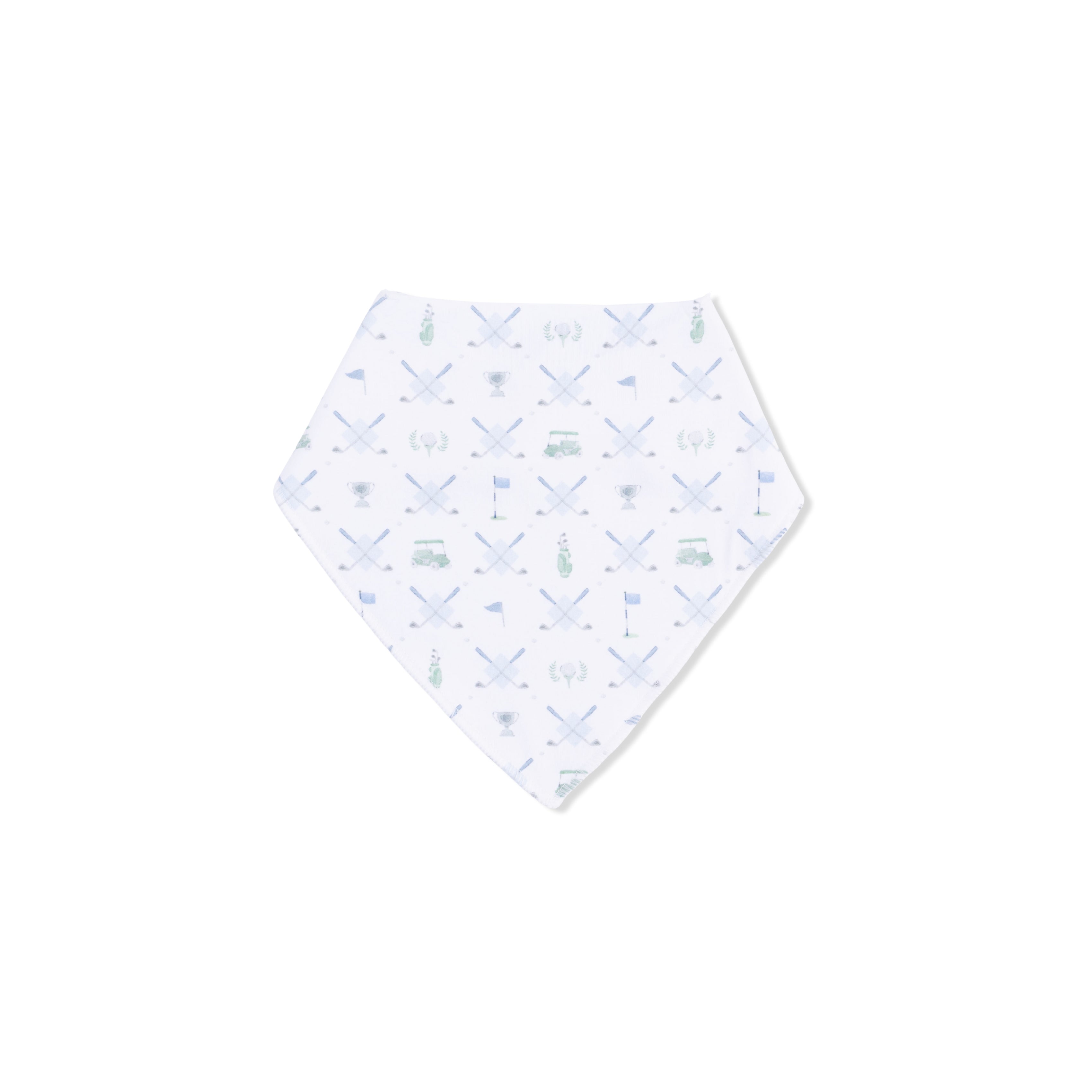 Golf Trellis Blue - Bandana Bib