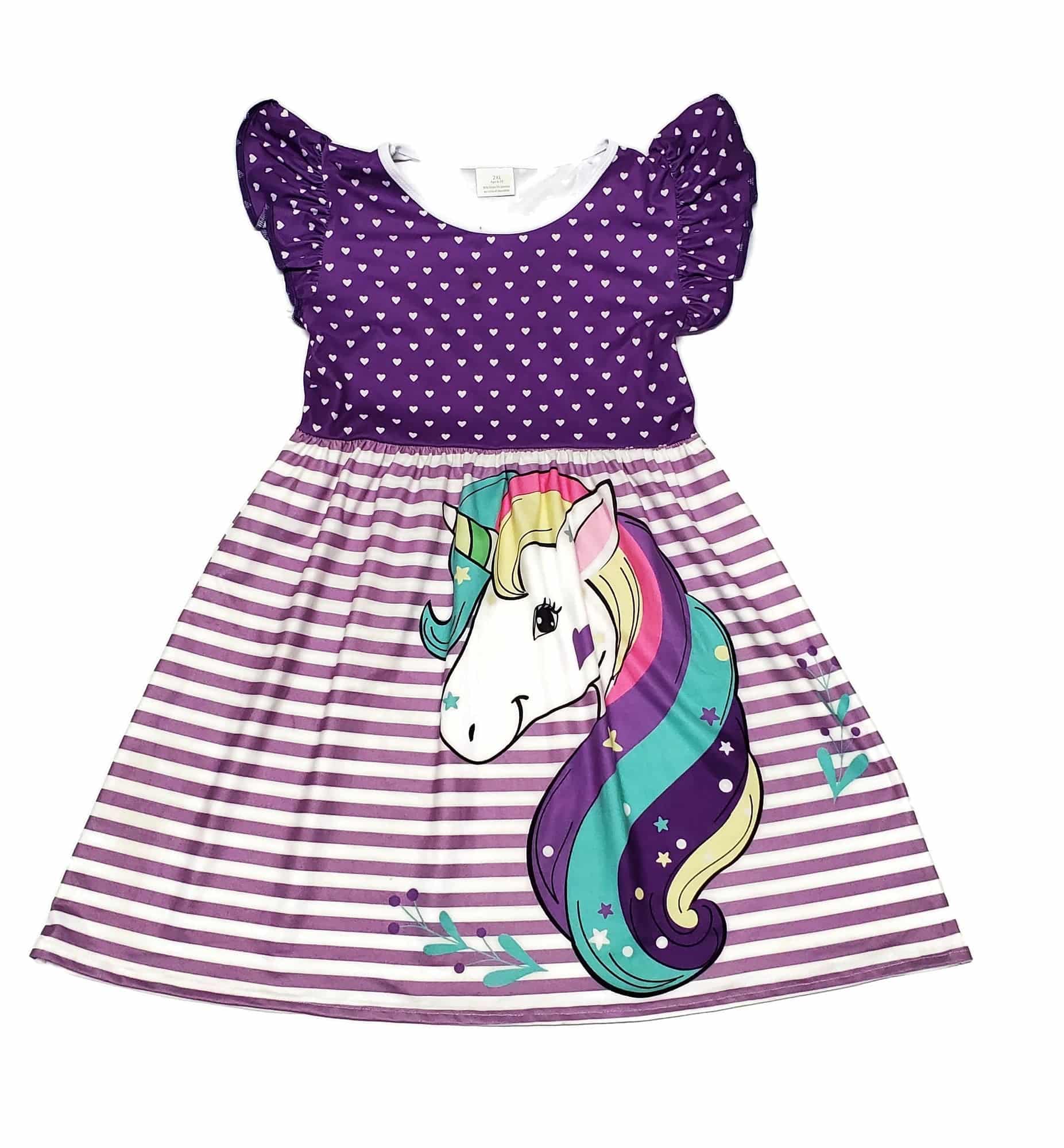Fantastic Unicorn Milk Silk Flutter Dress