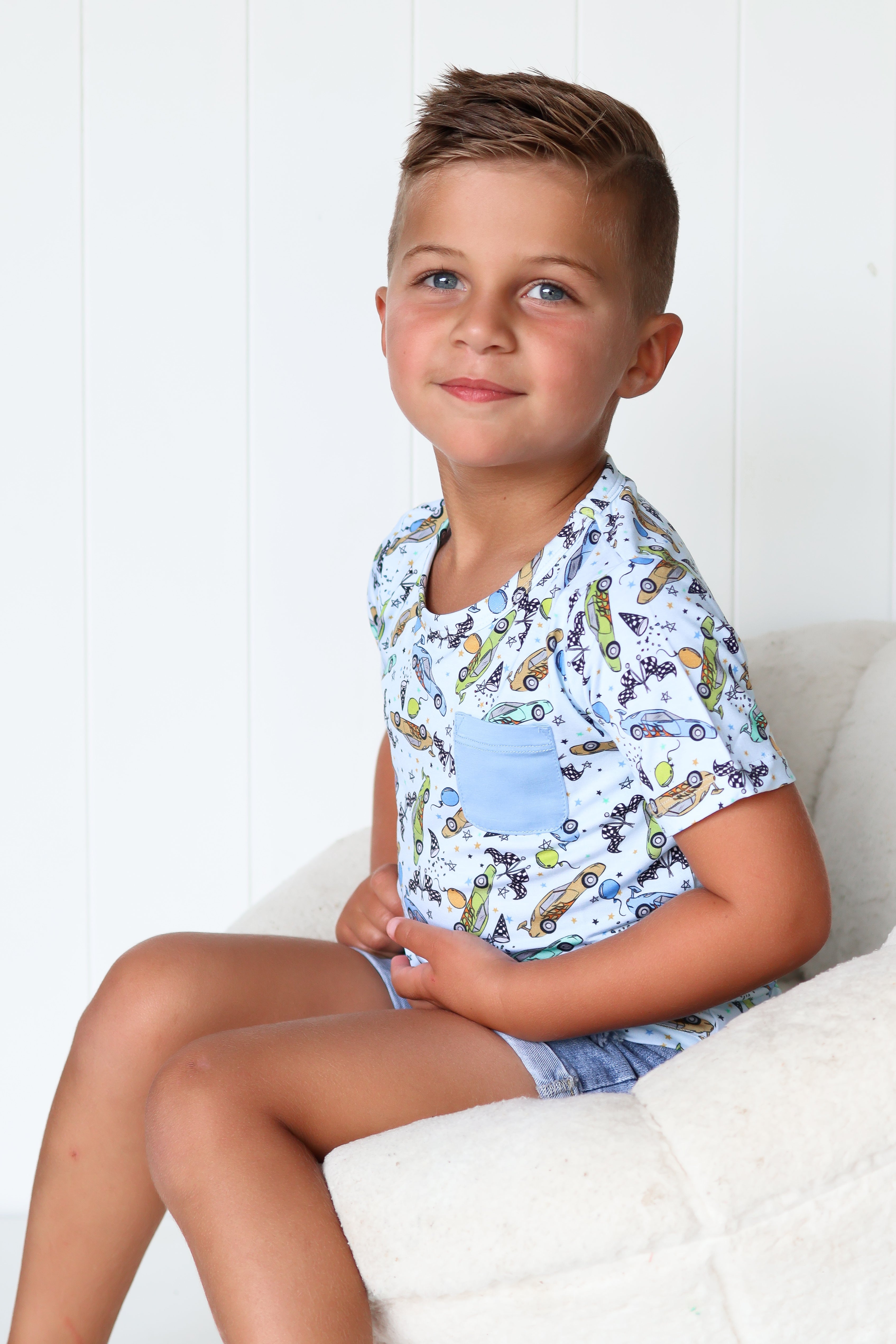 Racing To My Birthday Dream Pocket Tee