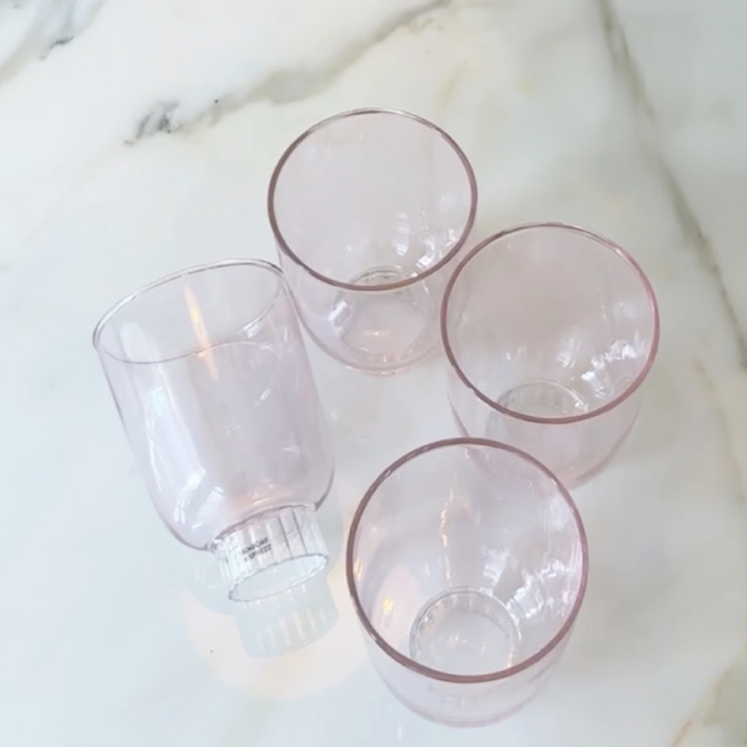 Romantic Stemless Wine Glasses
