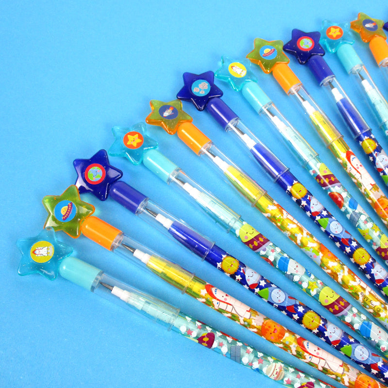 Outer Space Rocket Multi Point Pencils