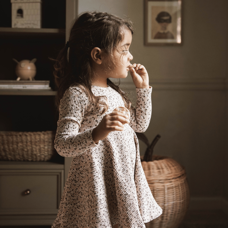 The Printed Long Sleeve Dress - Adelyn