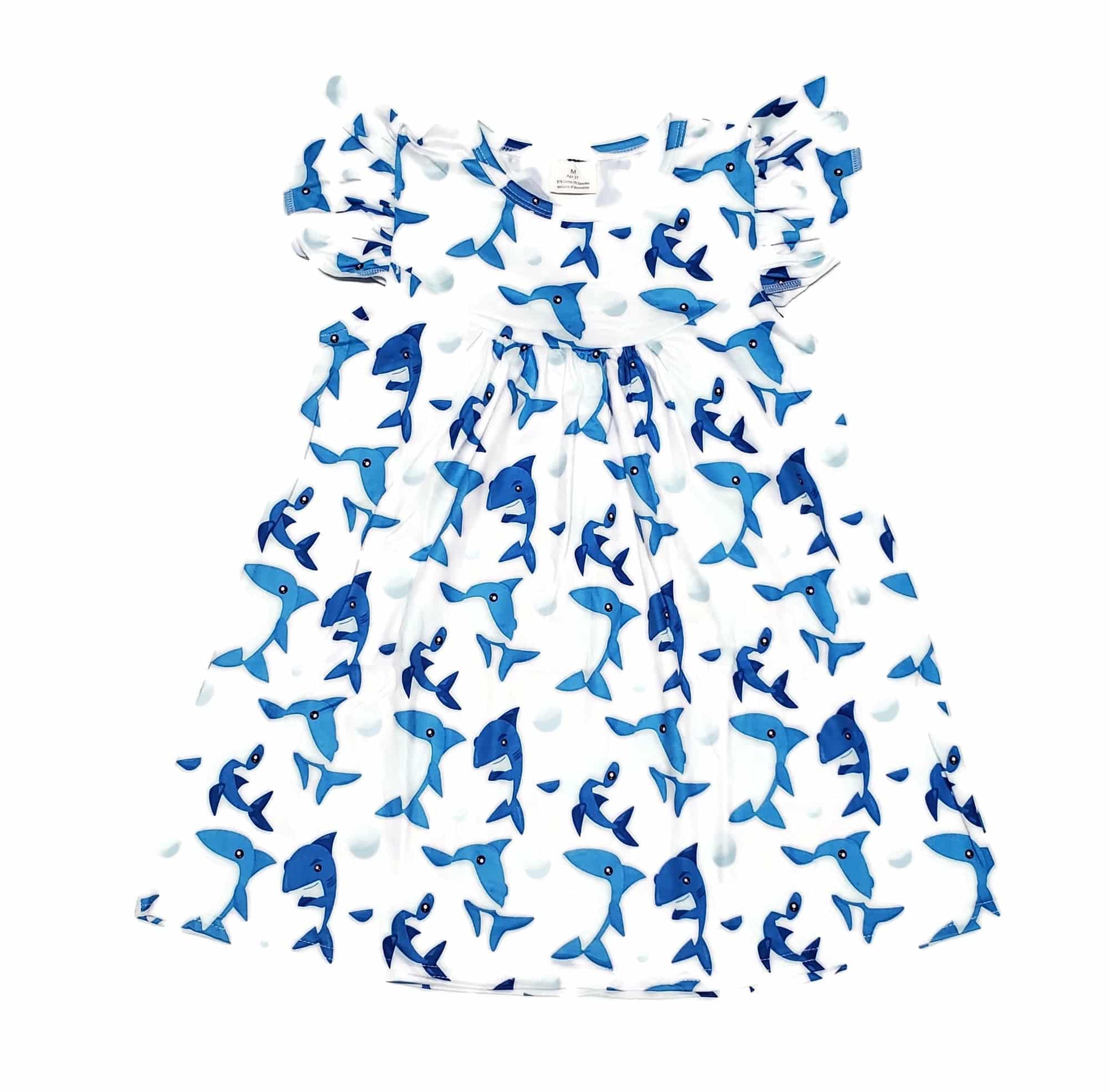 Shark Milk Silk Flutter Dress