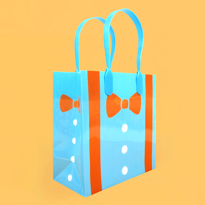 Orange Bow Tie Suspenders Party Favor Bags Treat Bags - Set Of 6 Or 12