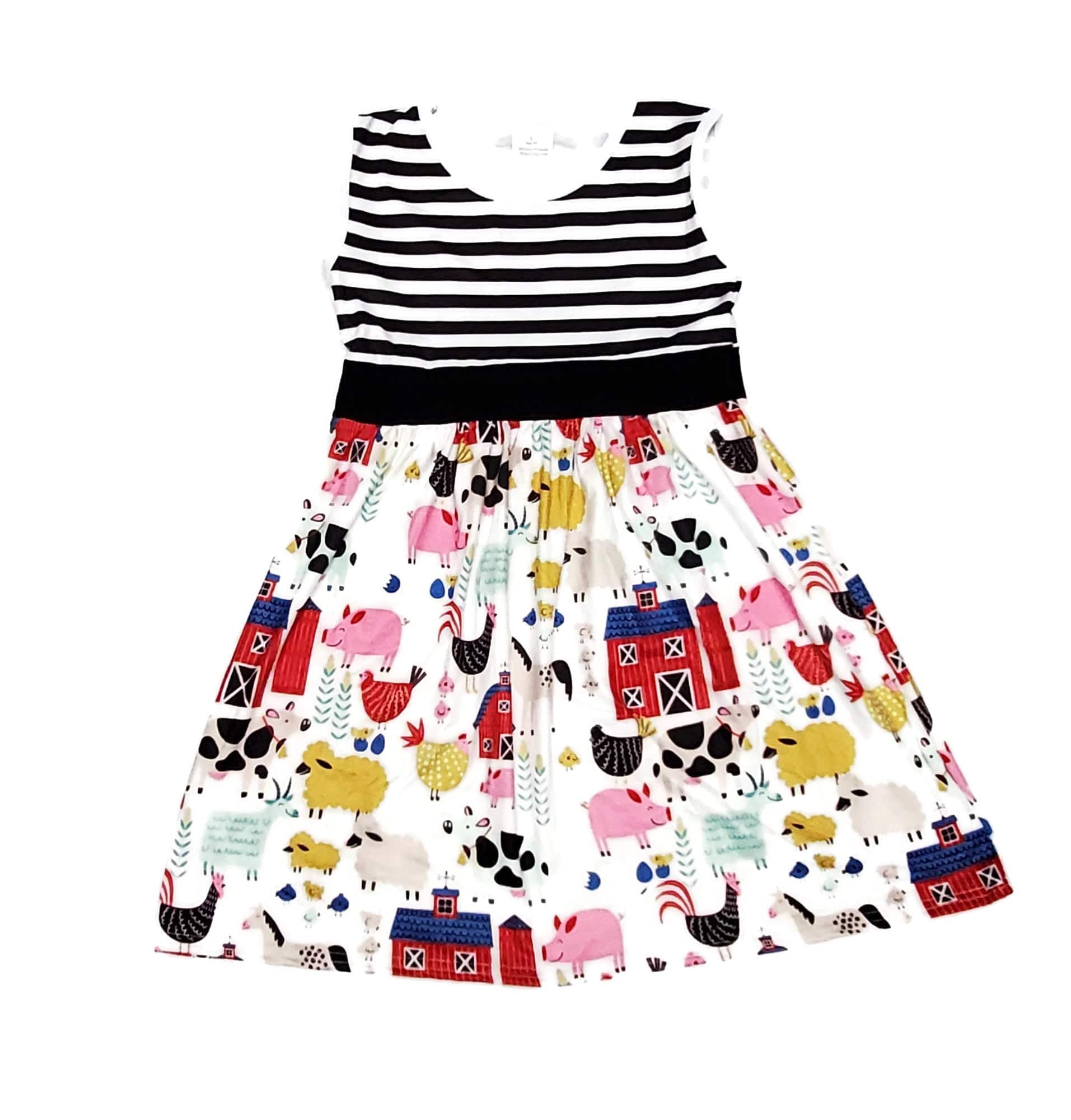 A Day At The Farm Milk Silk Tank Dress