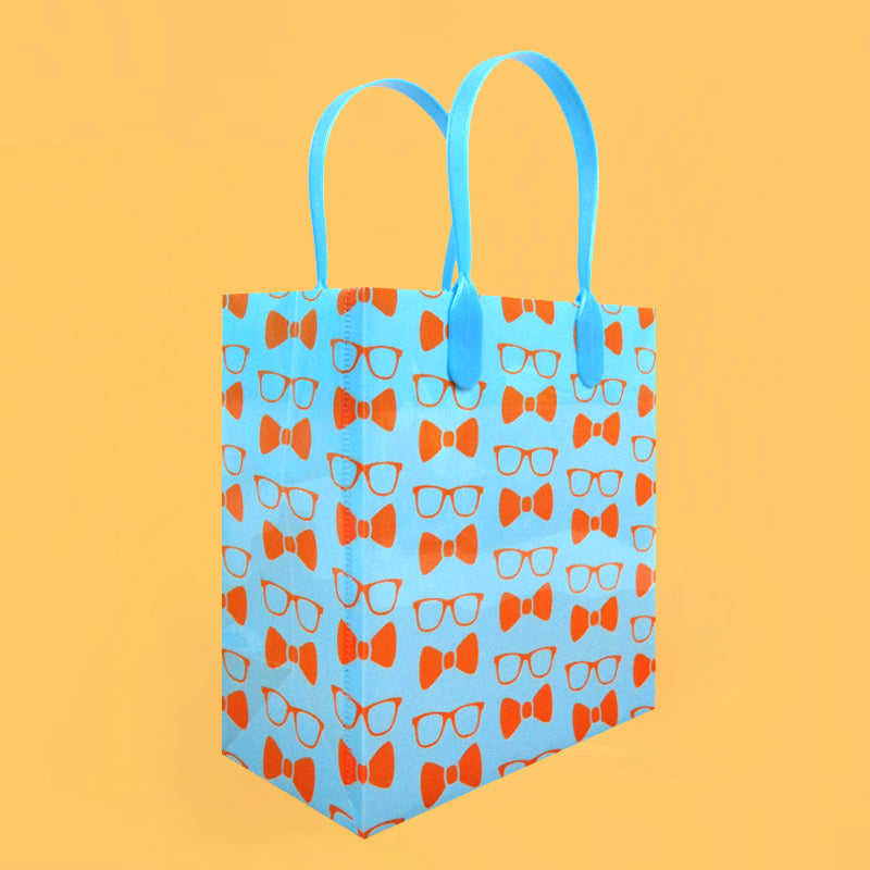 Orange Bow Tie Suspenders Party Favor Bags Treat Bags - Set Of 6 Or 12