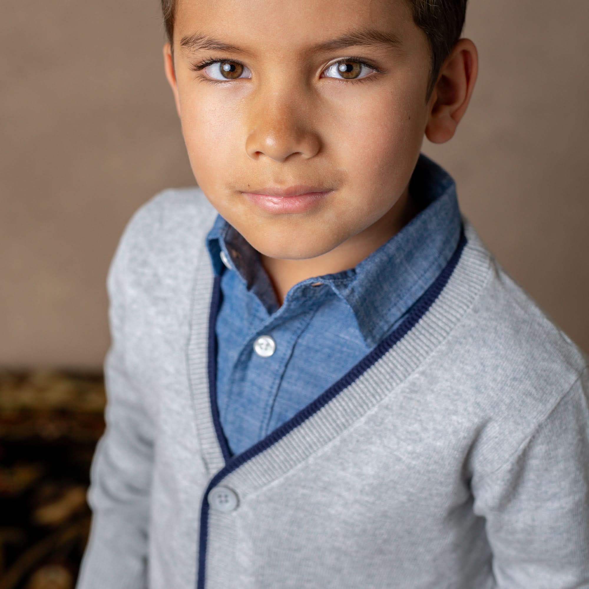 Tipped Cardigan With Elbow Patches - Baby