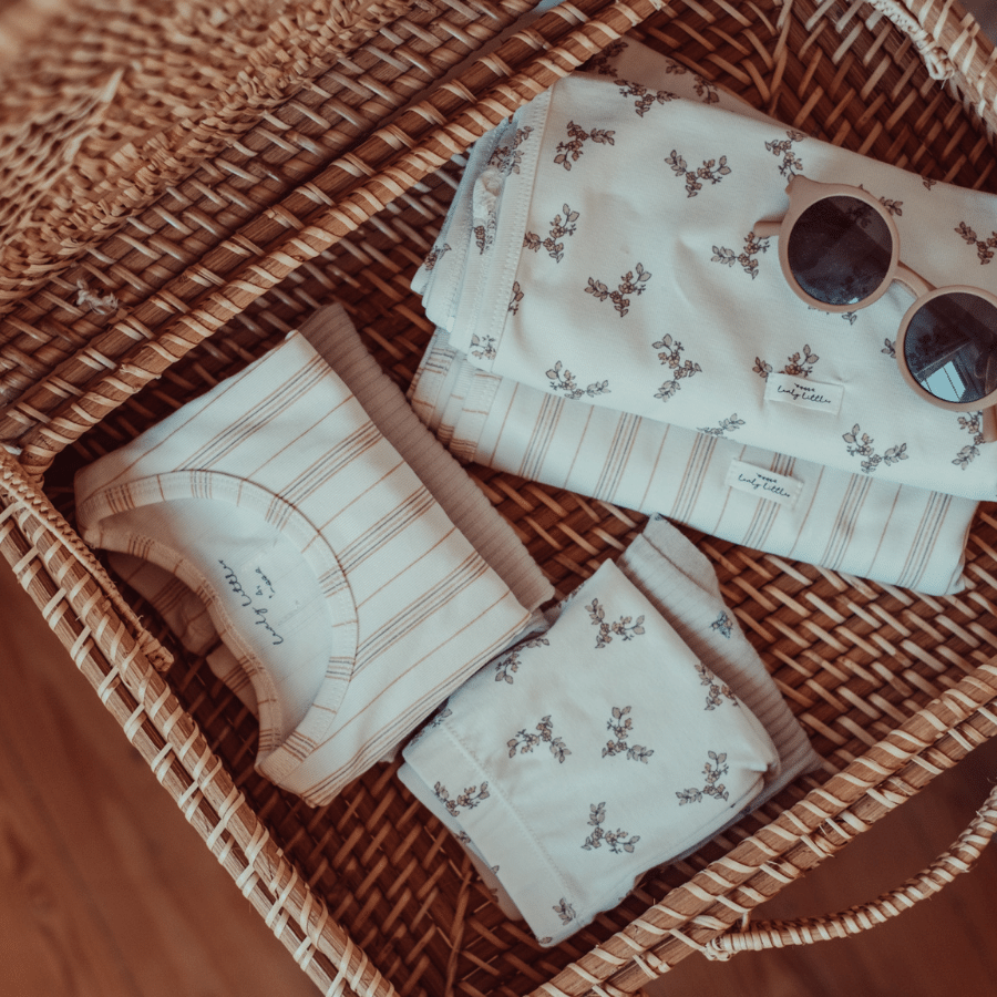 The Printed Pixie Bonnet - Rose Stripe