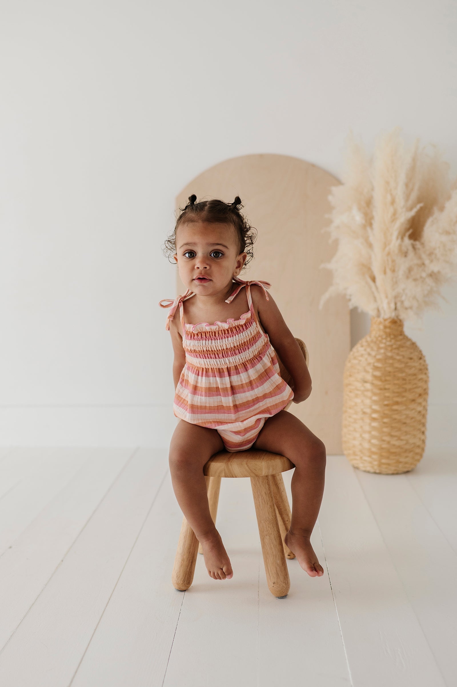 Tie-smocked Bodysuit