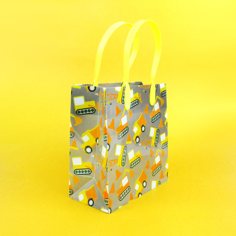 Construction Trucks Party Favor Bags Treat Bags - Set Of 6 Or 12