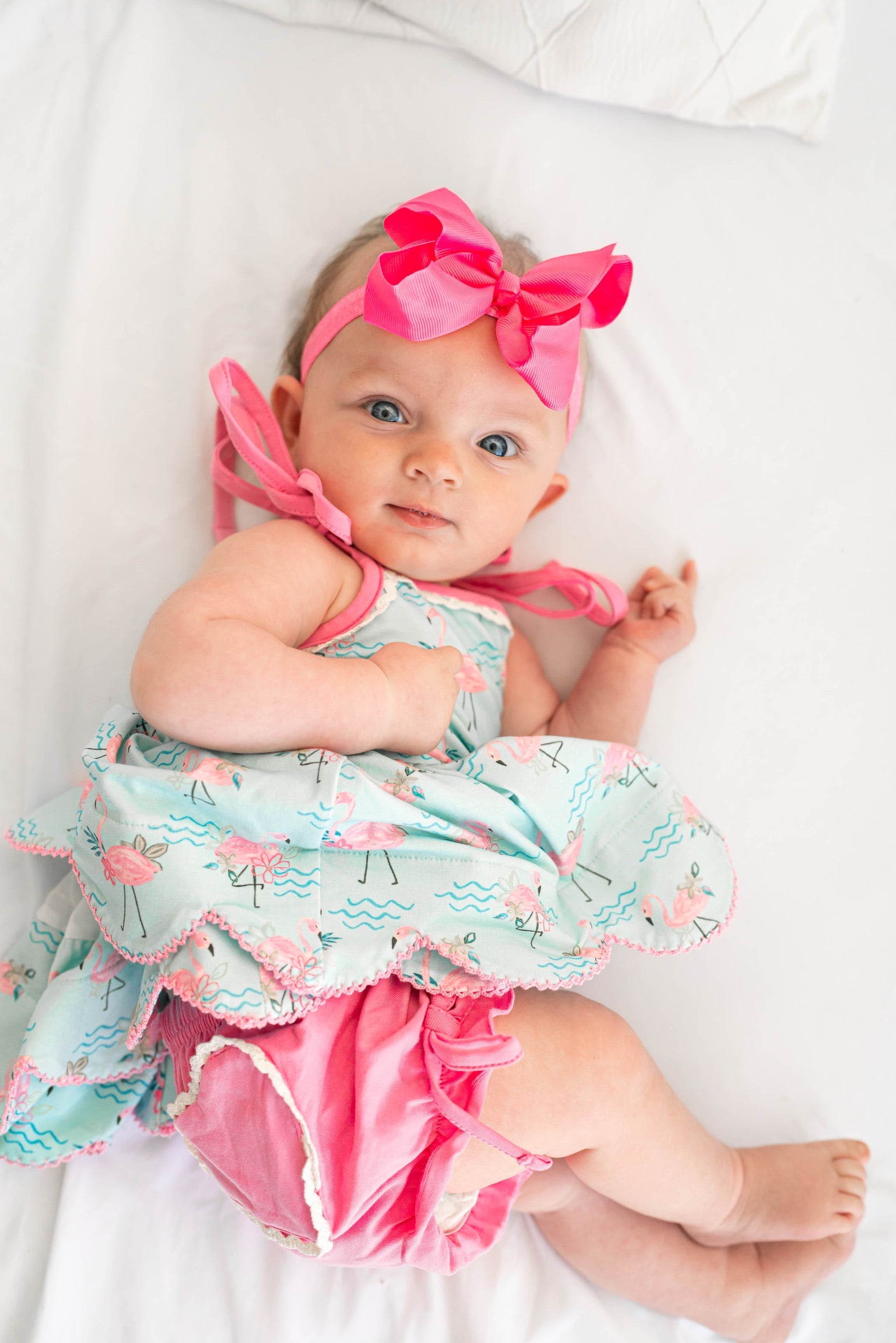 Pink Paradise Scallop Tunic Set