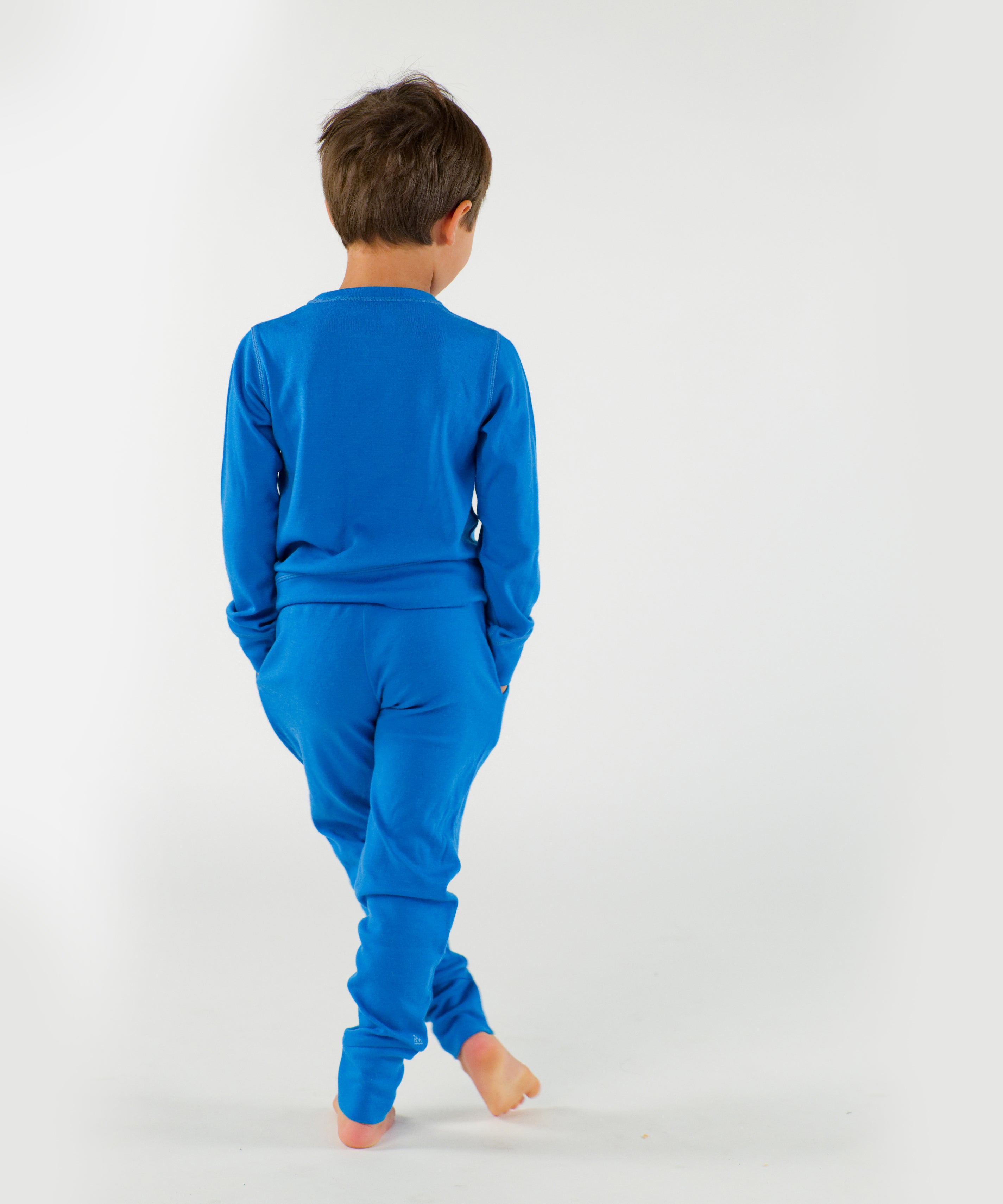 Kids Midweight Merino Jogger And Crew Set