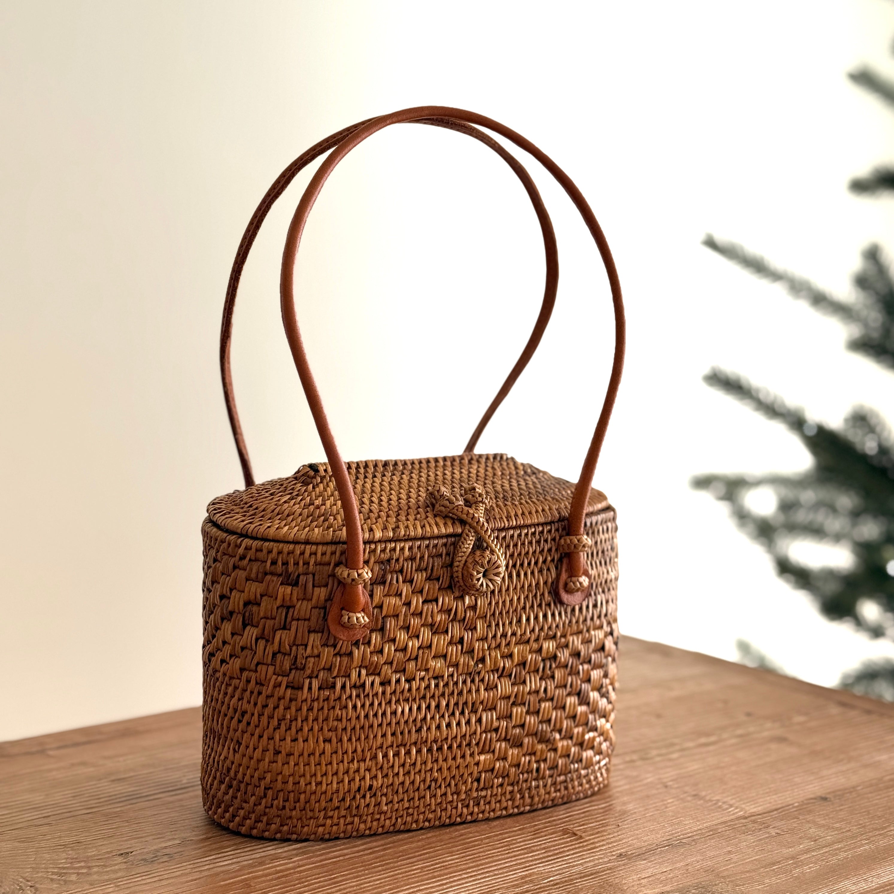 Bali Rattan Handbag - Athens