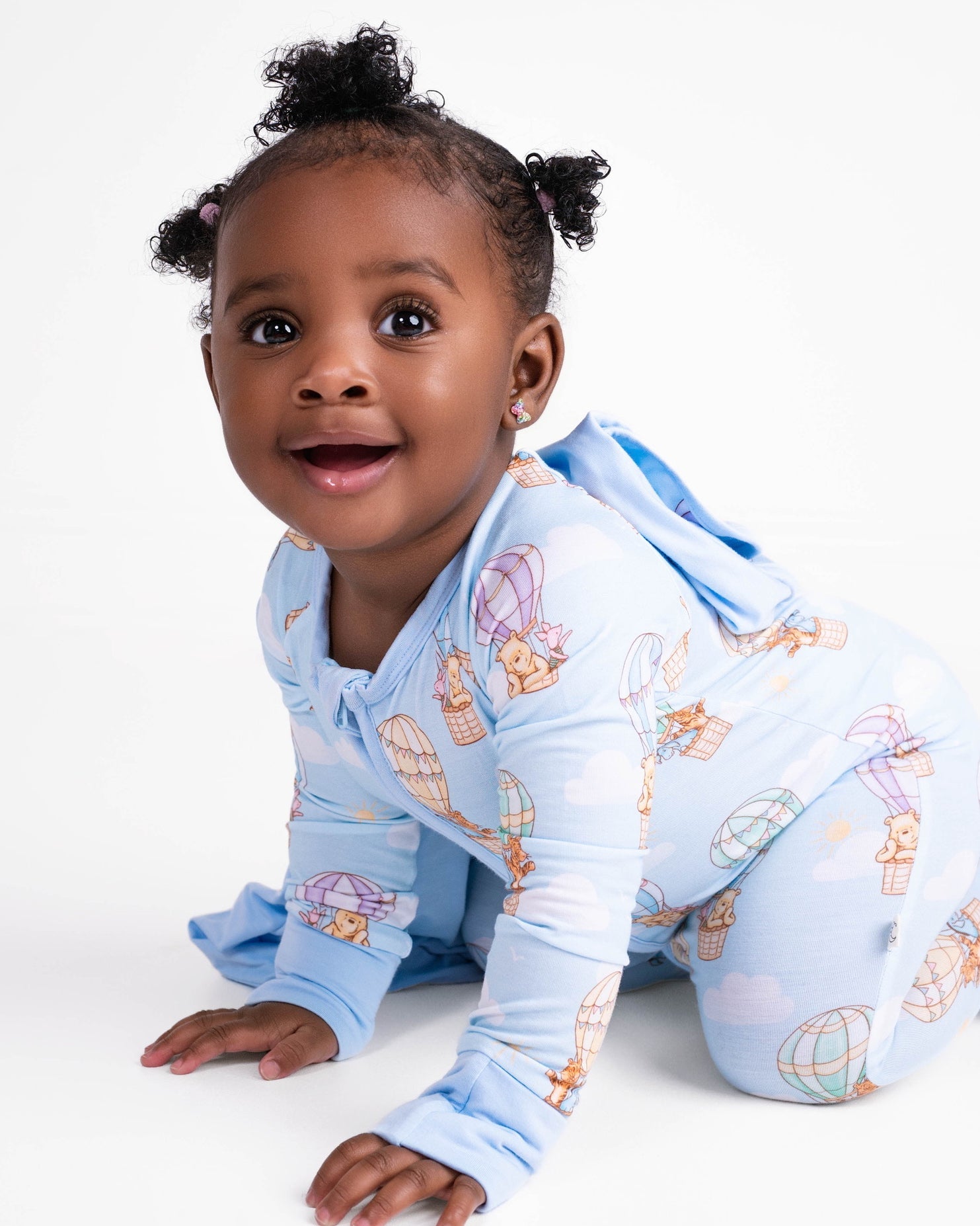 Bear In The Air Zip Romper