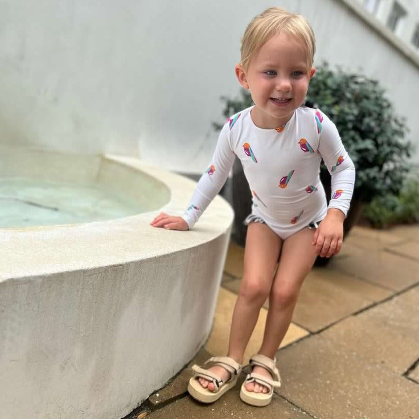 Toddler Platform Sandals in Cream - Akita