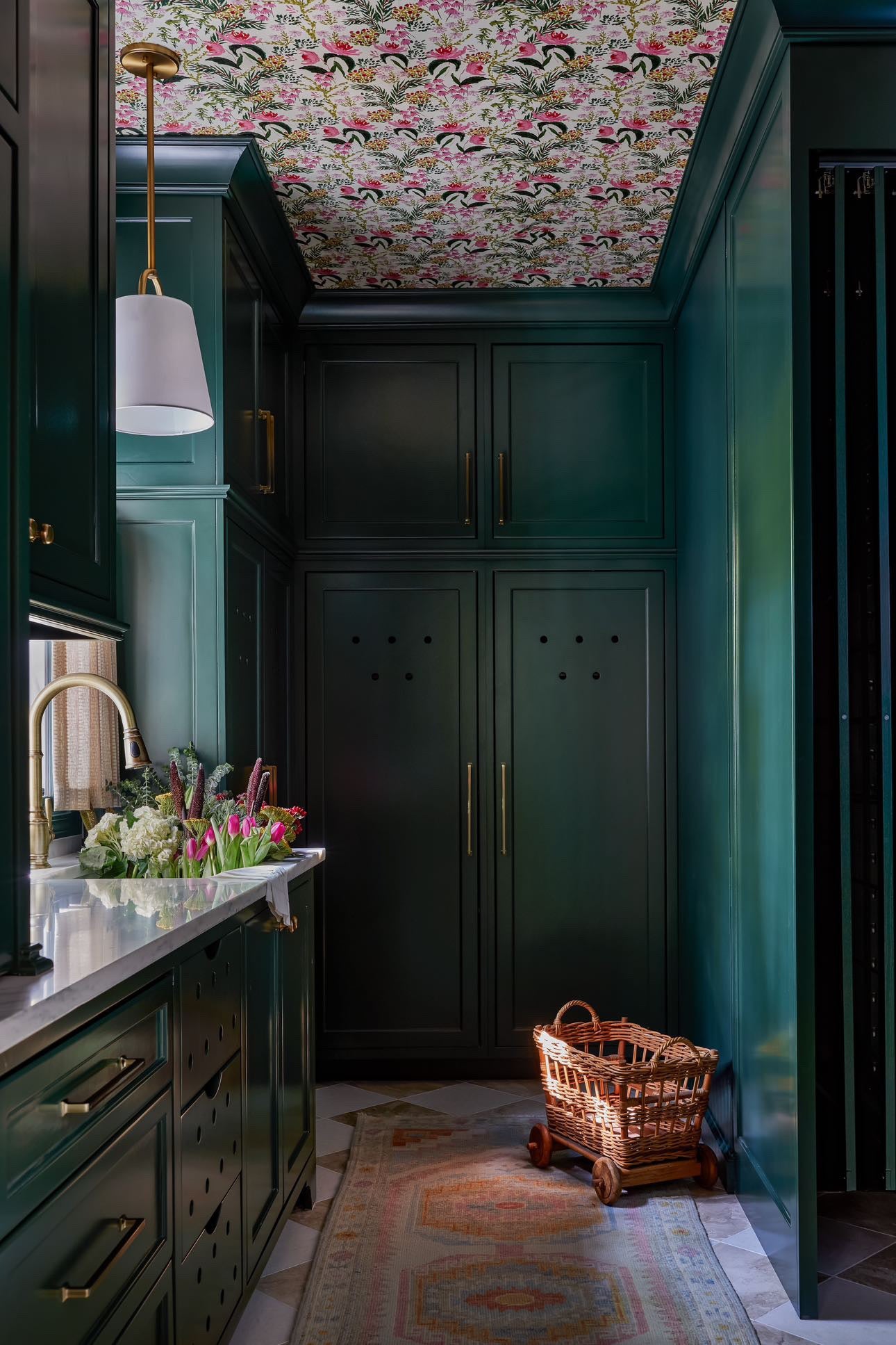 Wild French Garden In Chartreuse Wallpaper