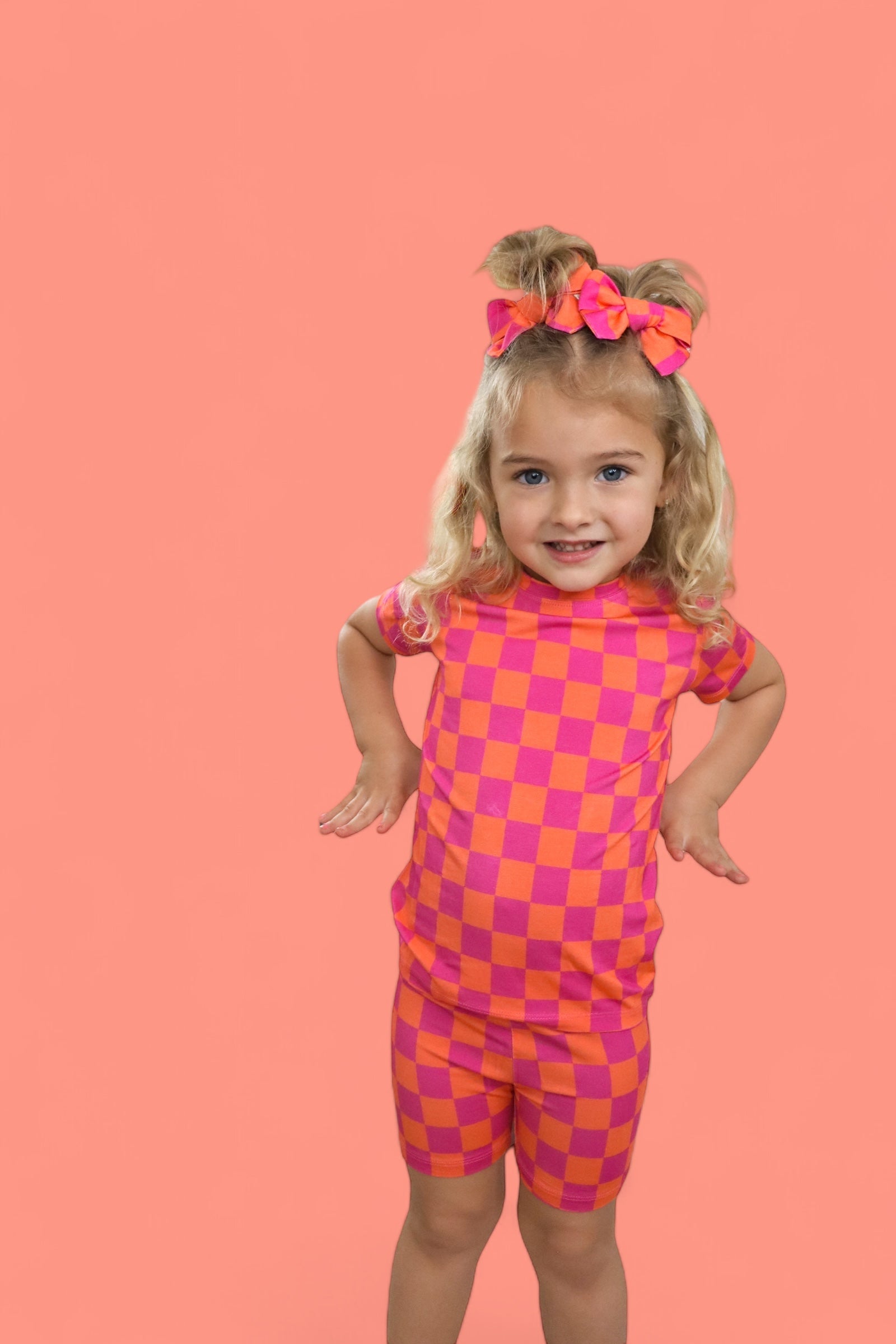 Neon Dreams Checkers Dream Short Set