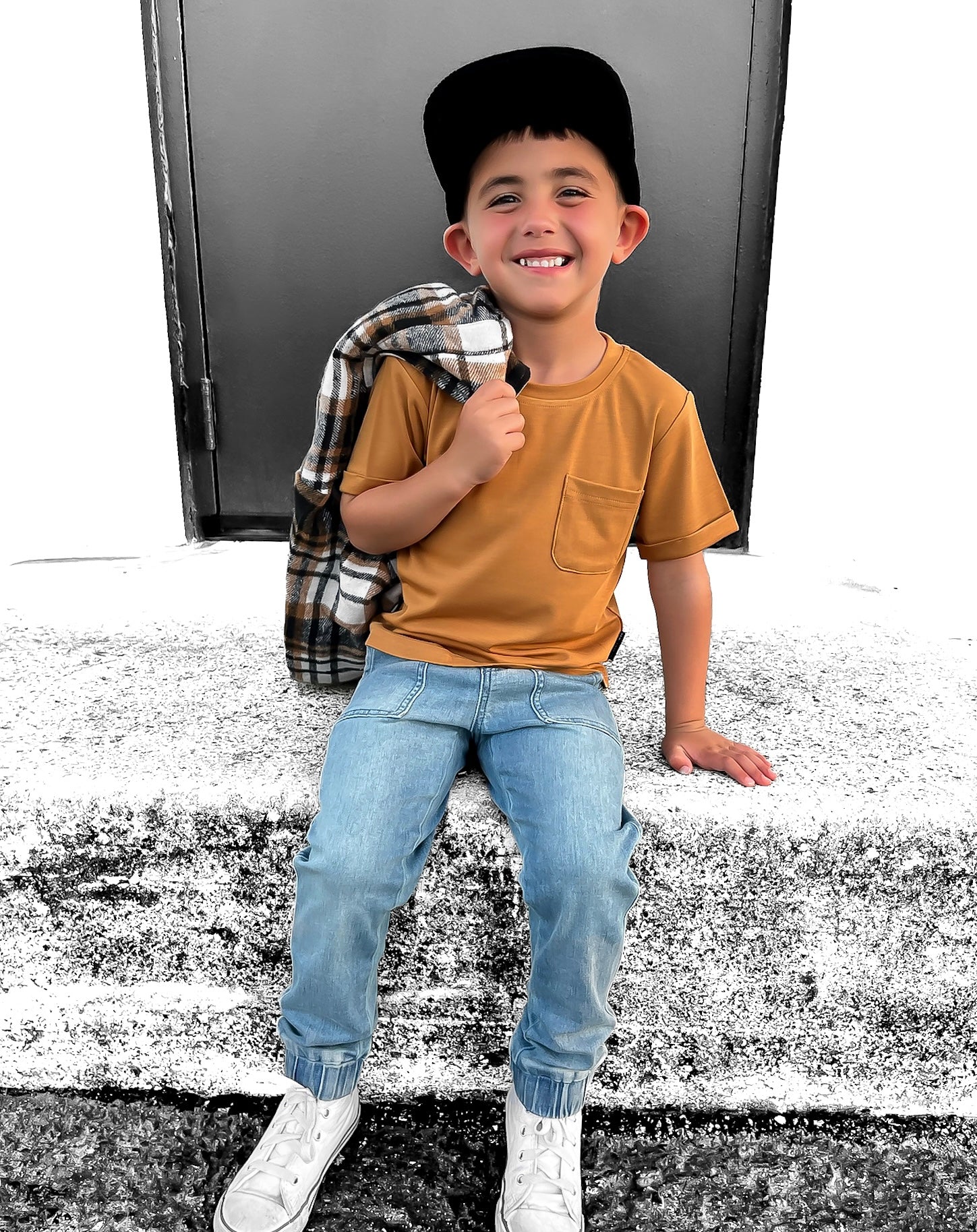 Bamboo Pocket Tee - Caramel