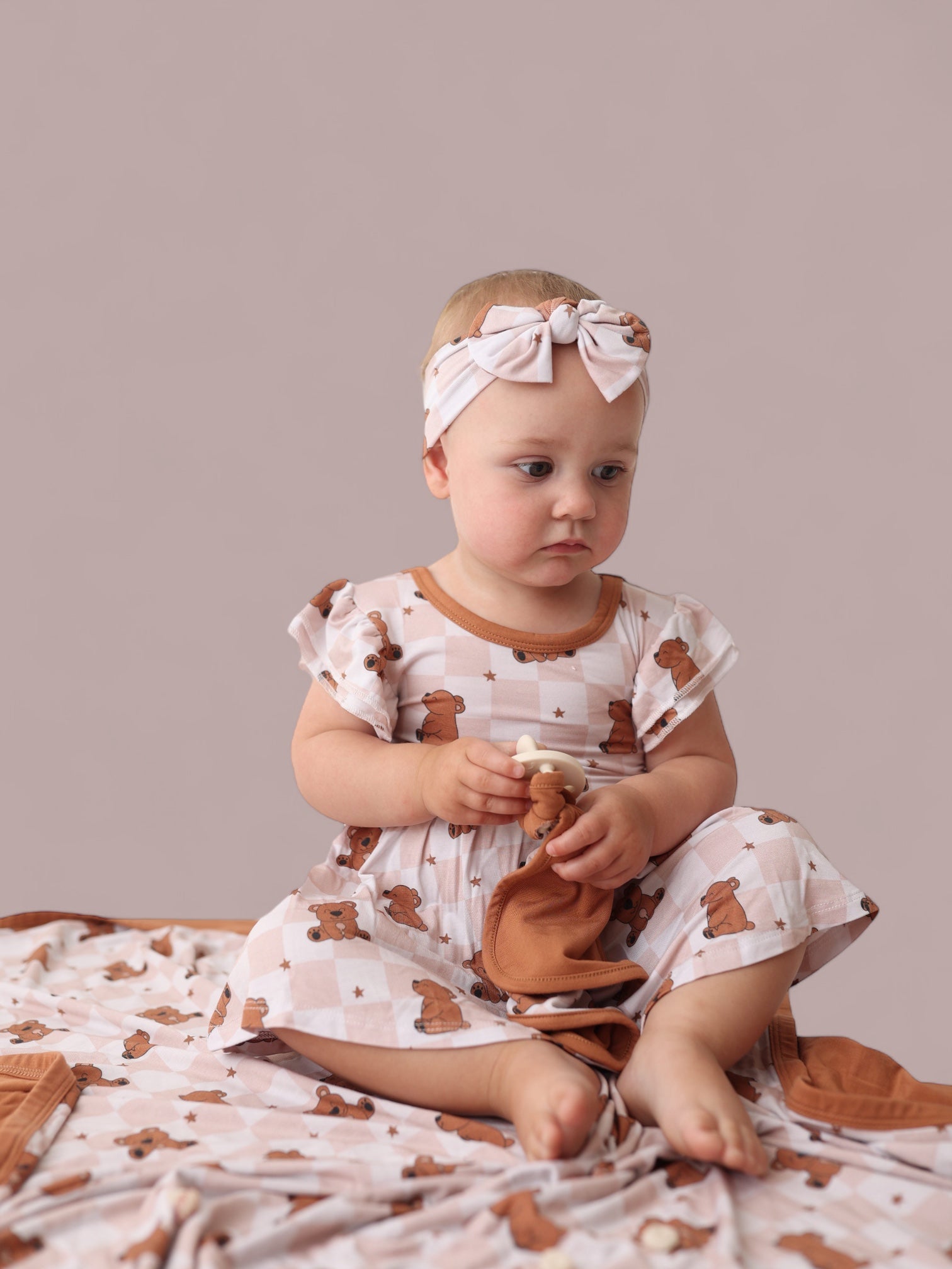 Cozy Bear Dream Cap Sleeve Bodysuit Dress