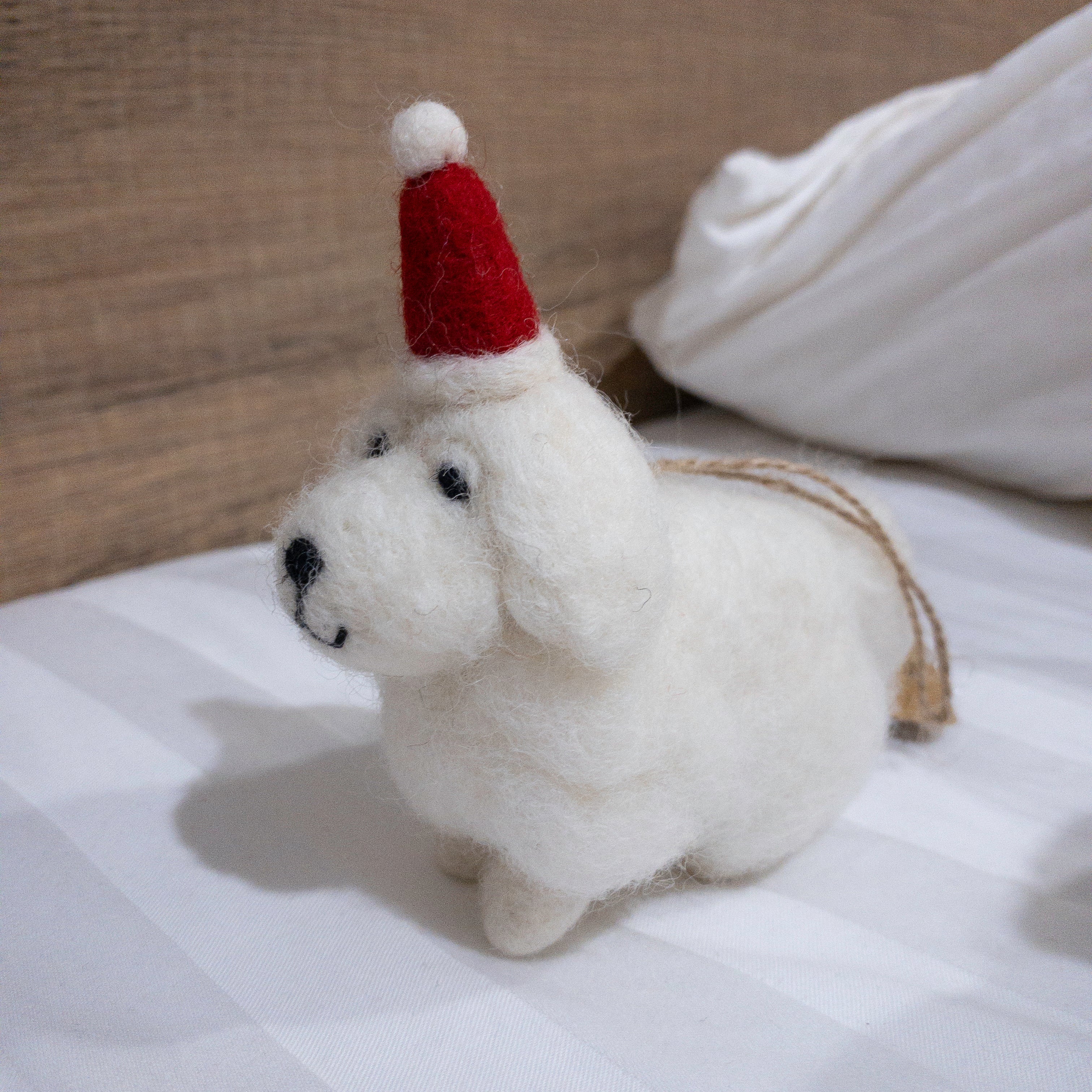 Felt Ornament - White Maltese Dog