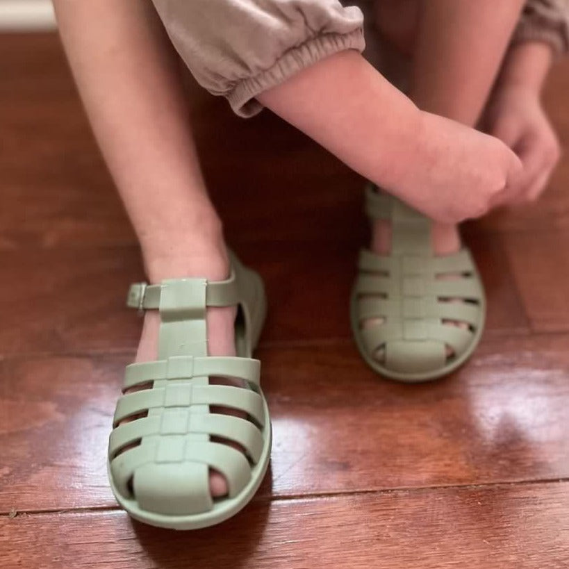 Toddler Jelly Sandals in Khaki - Kansas City Shuffle